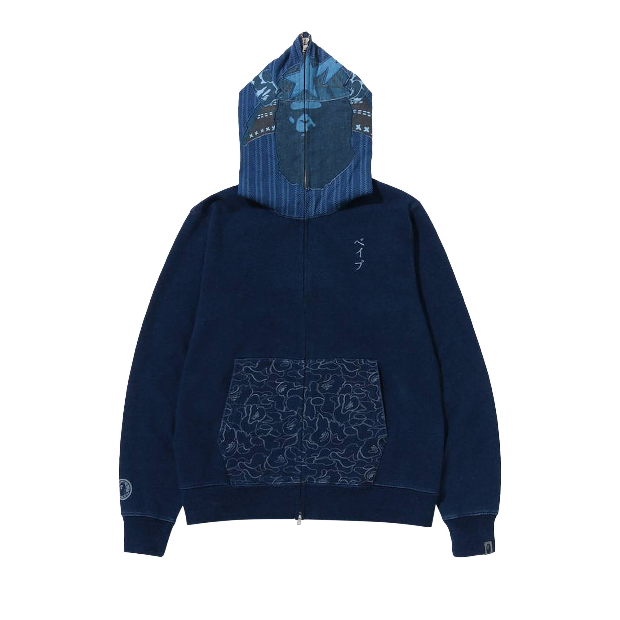 BAPE Shark Full Zip Hoodie 'Indigo' - 2