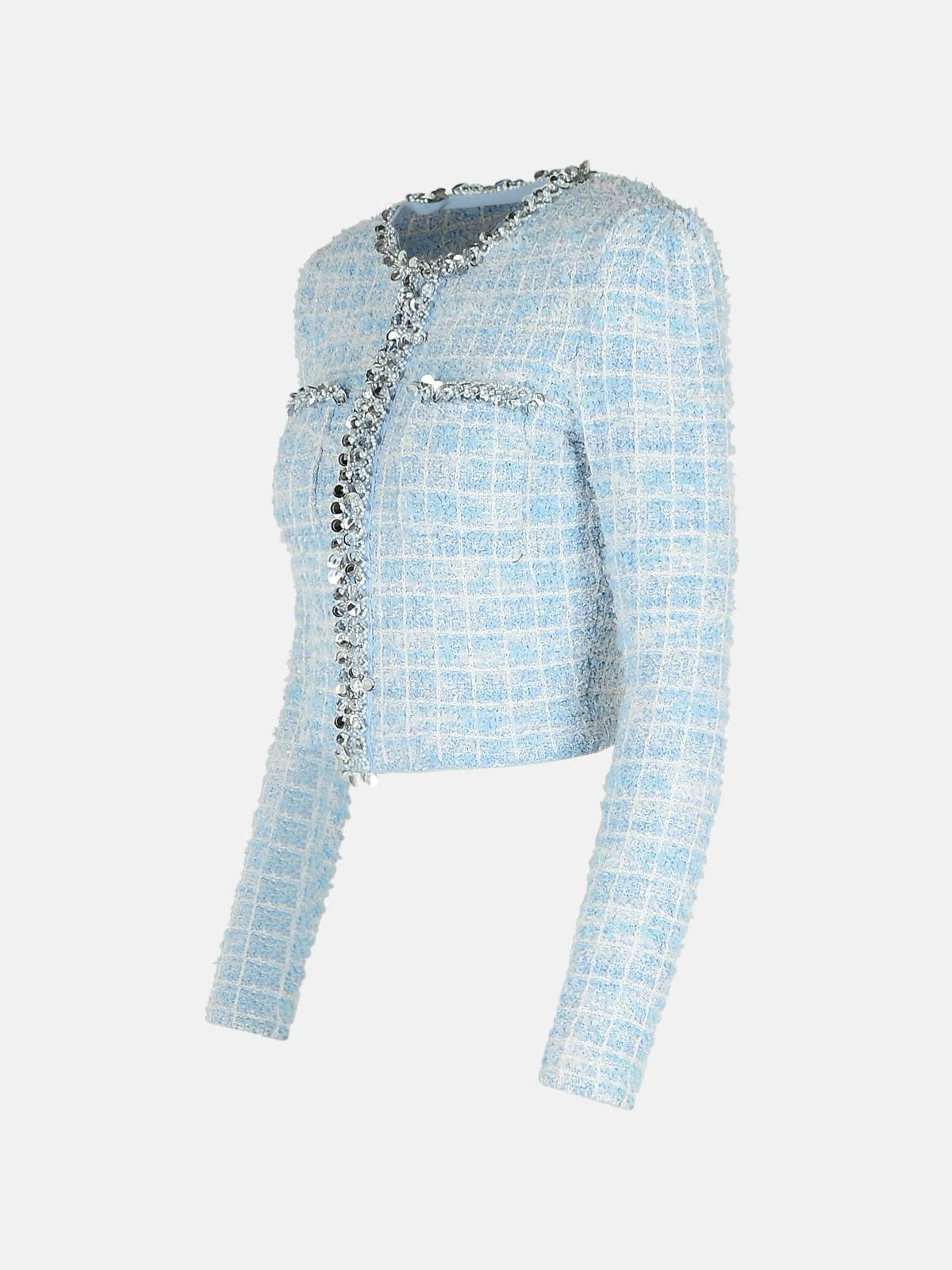 'CHECK' SKIRT IN LIGHT BLUE POLYESTER BLEND - 2