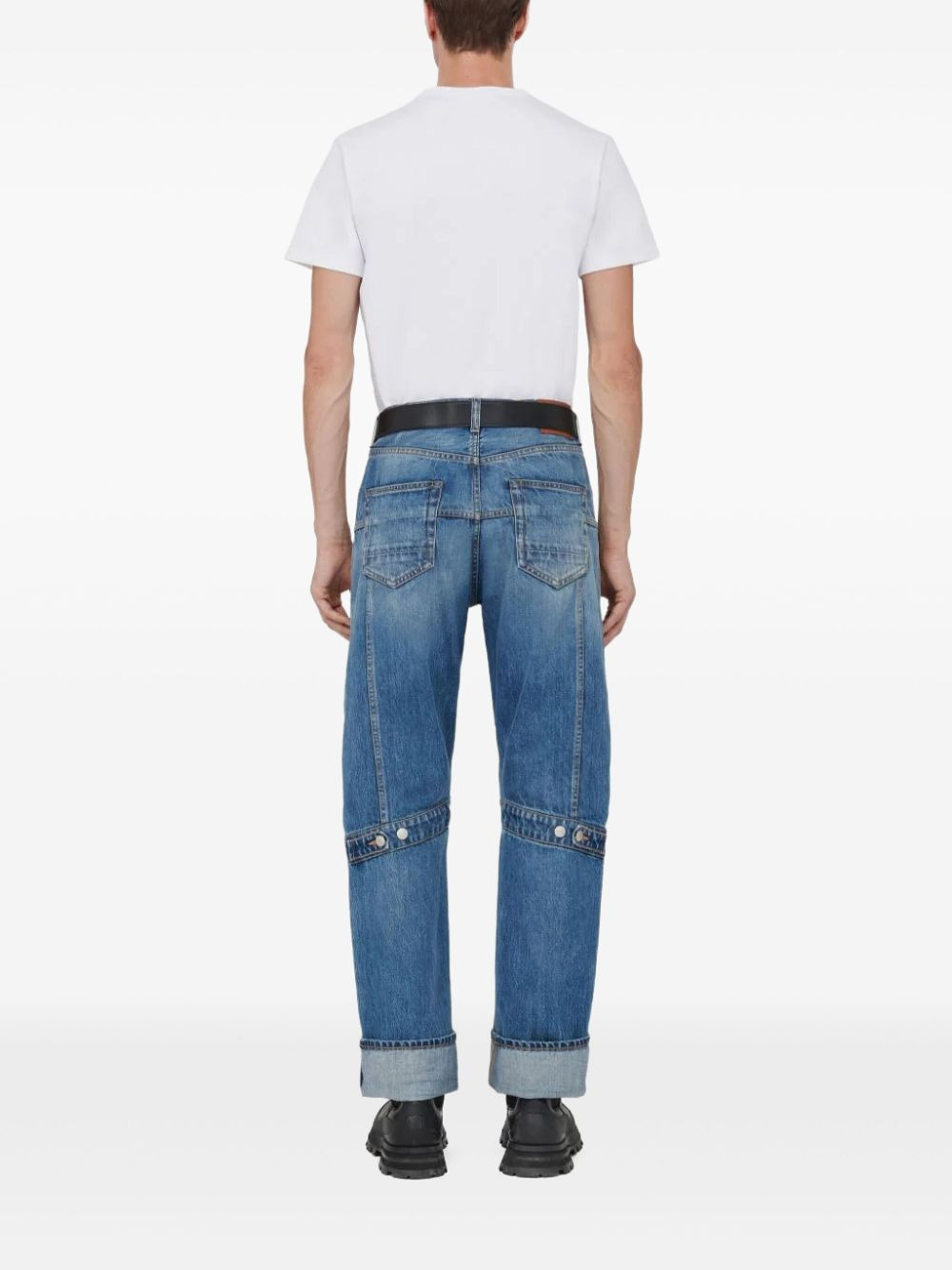 mid-rise straight-leg jeans - 4