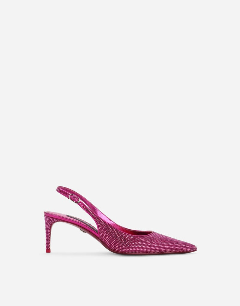 Satin slingbacks with fusible rhinestones 1