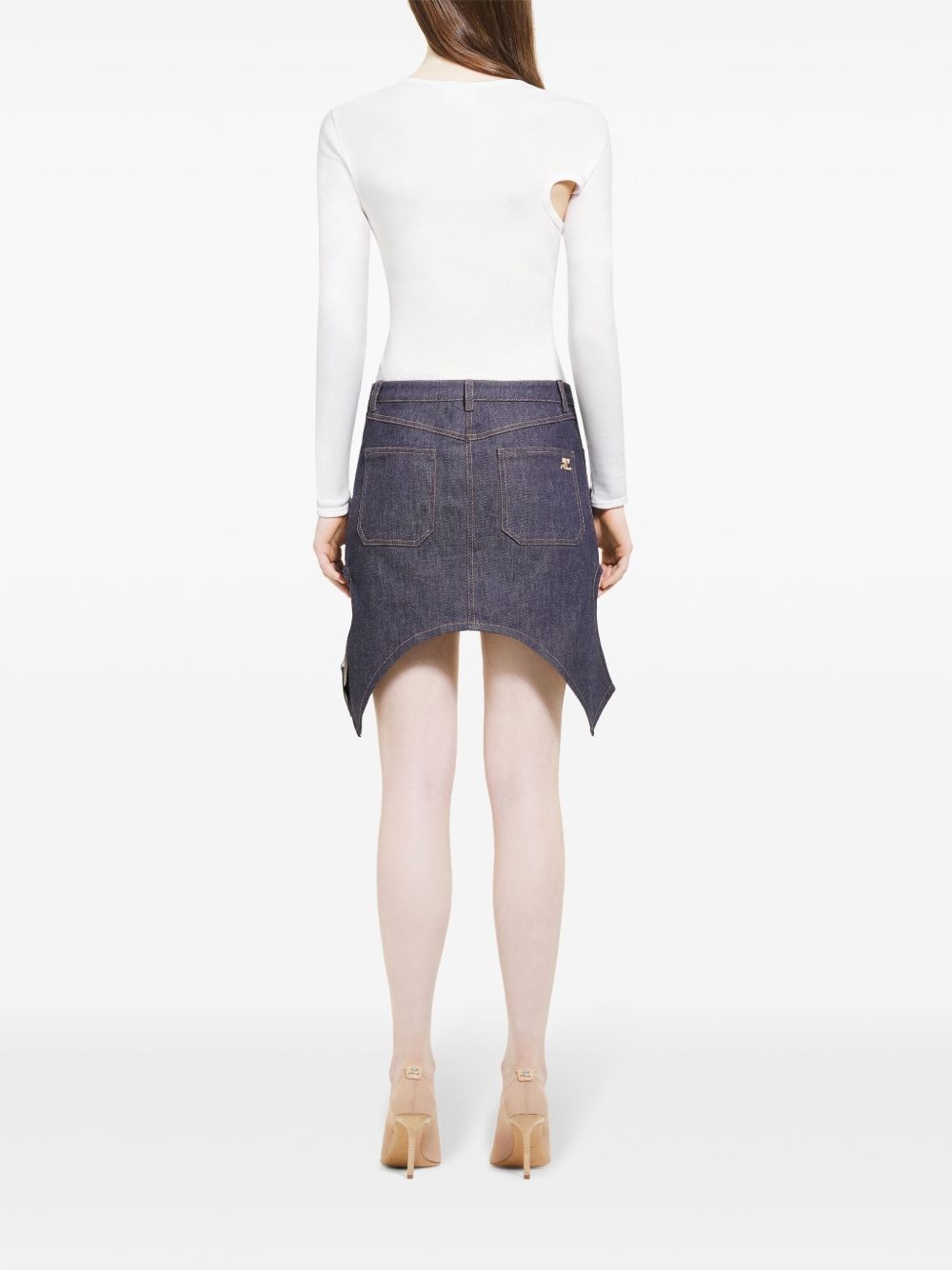 asymmetric mini skirt - 4