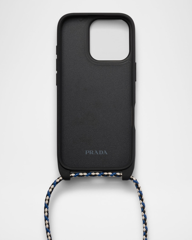 Prada iPhone 16 Pro Leather Shoulder Strap Phone Case outlook