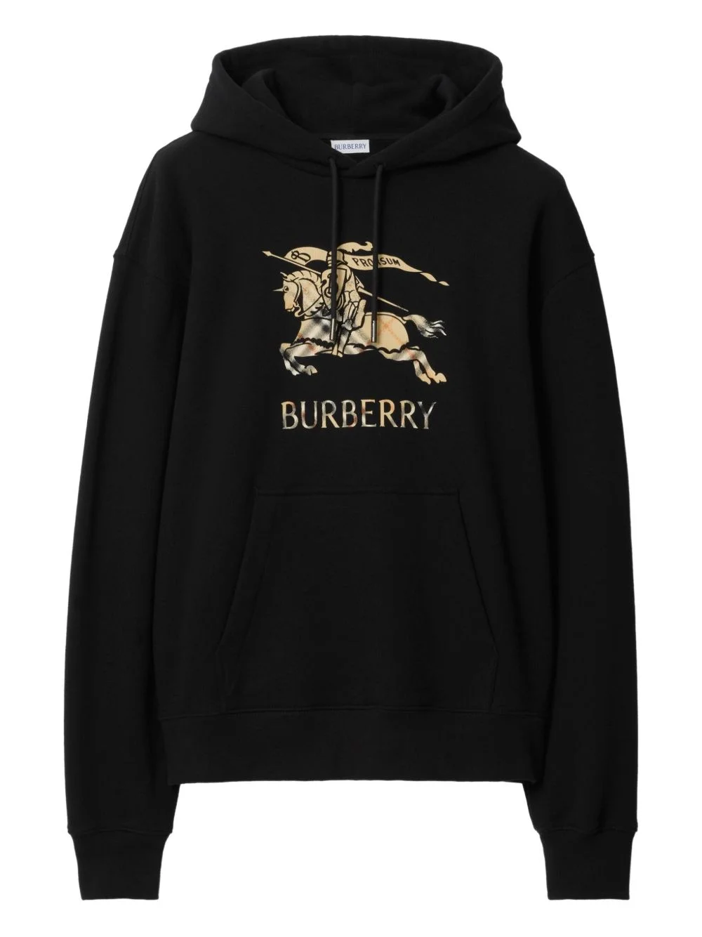 logo-print cotton hoodie - 1