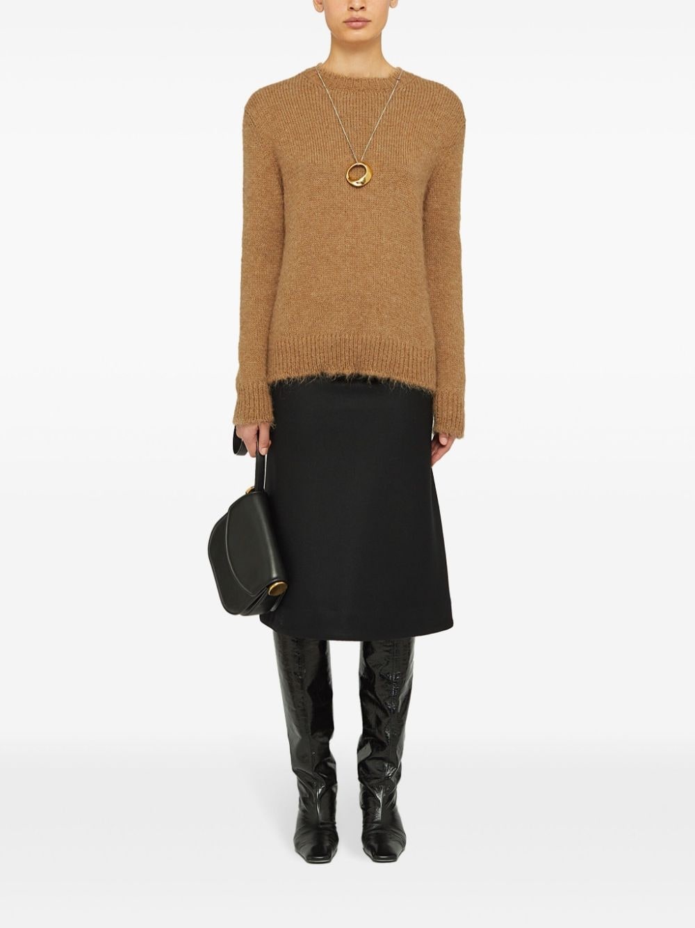 crew-neck wool jumper - 2