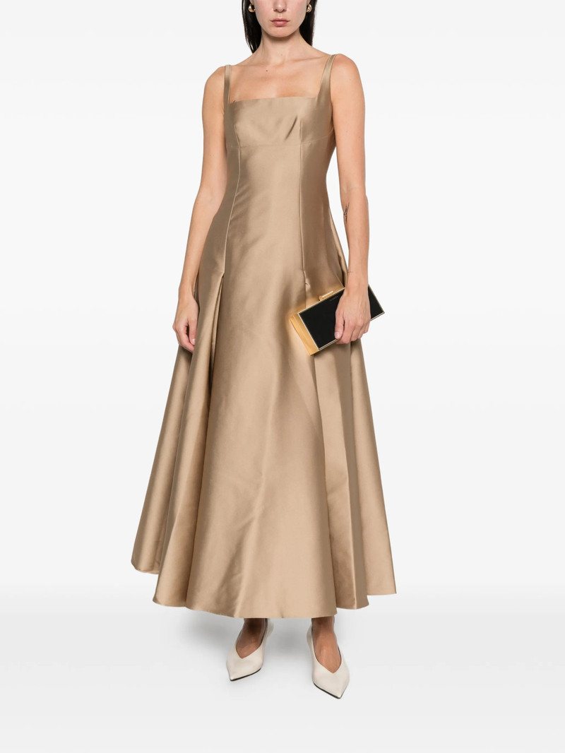 ROLAND MOURET Roland Mouret Square-neck Pleated Maxi Dress outlook
