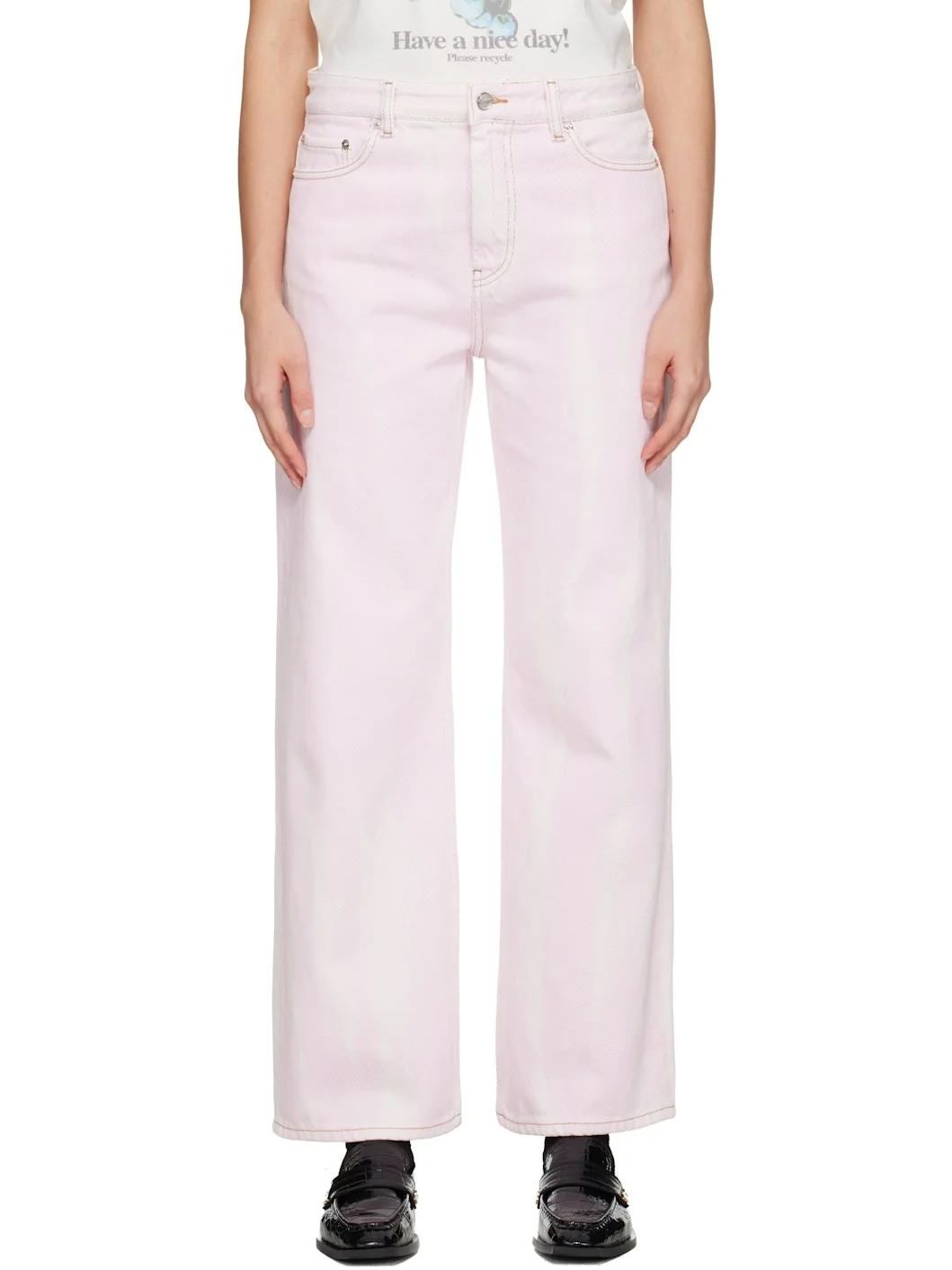 Pink Washed Izey Jeans - 1