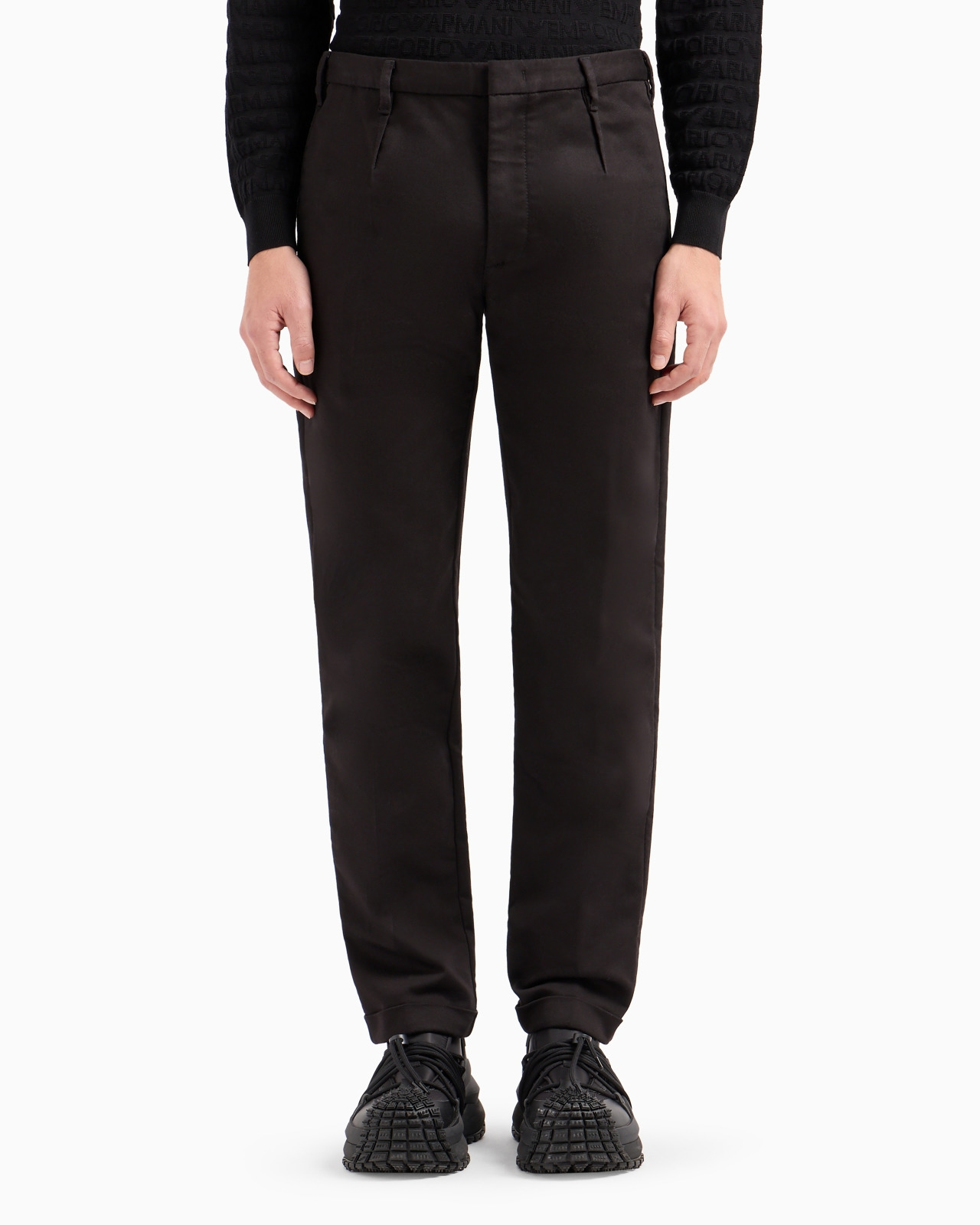 Compact cotton chinos - 4