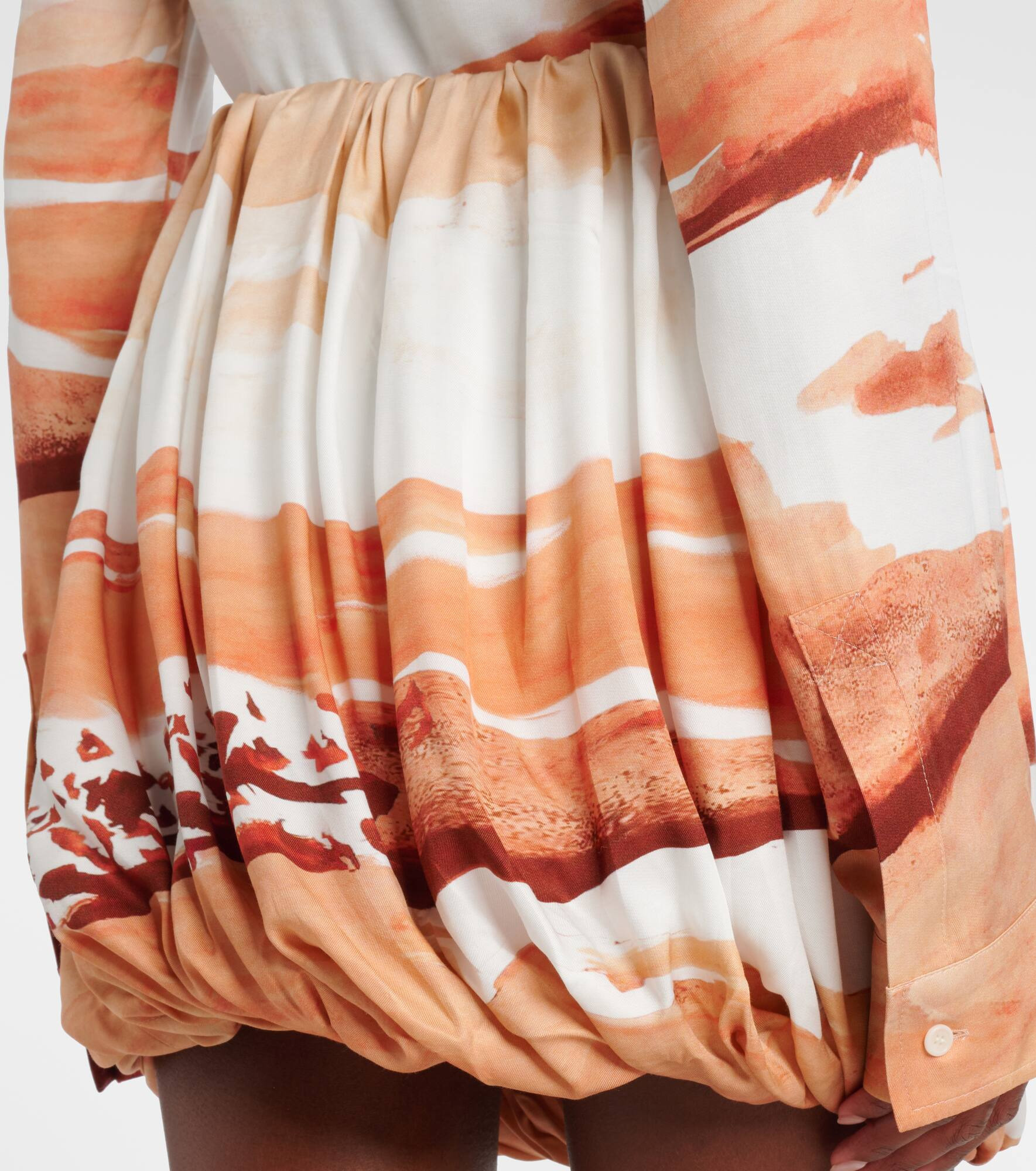 Printed draped miniskirt - 5