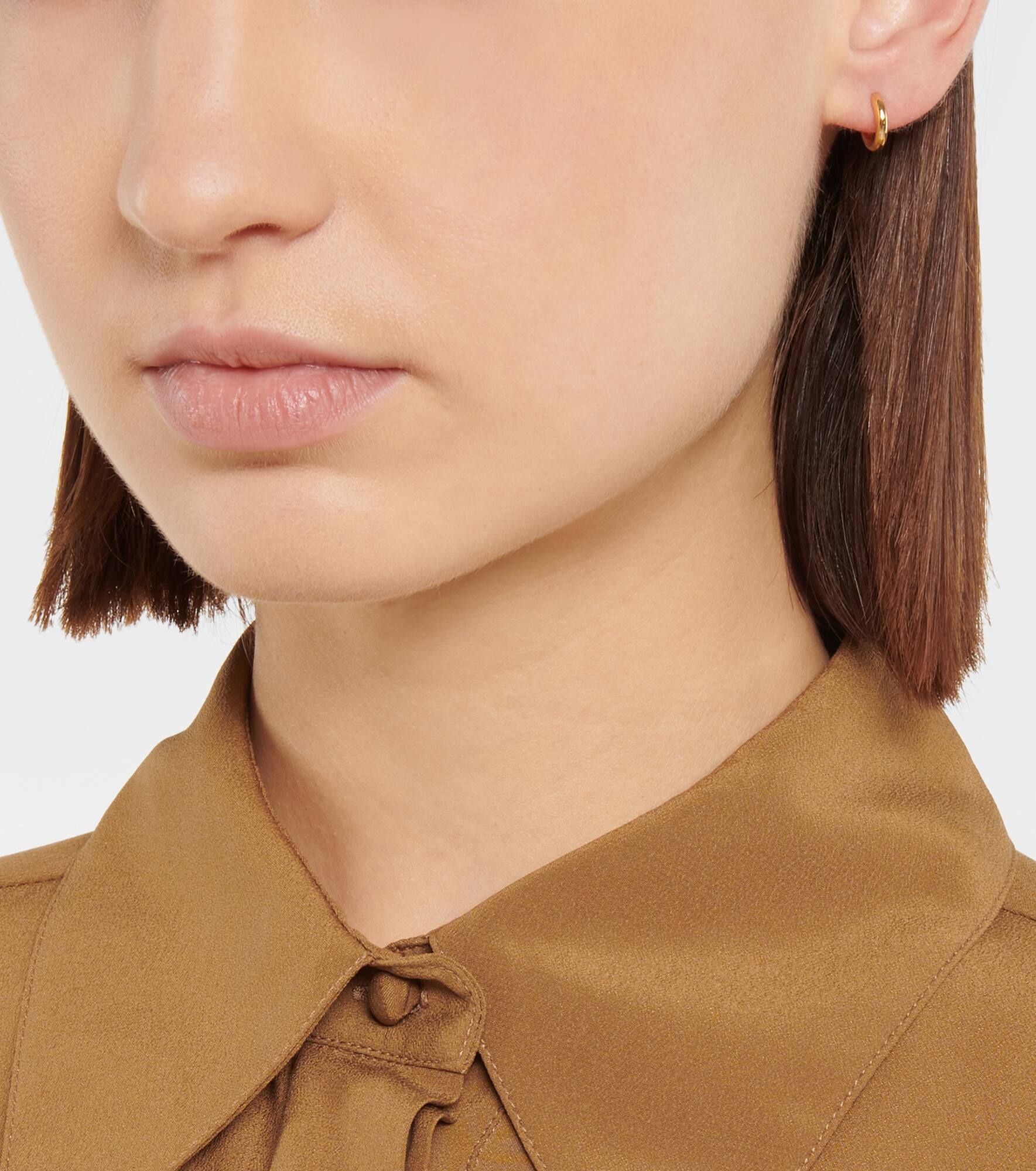 Mini Microhoop 18kt yellow gold single earring - 5