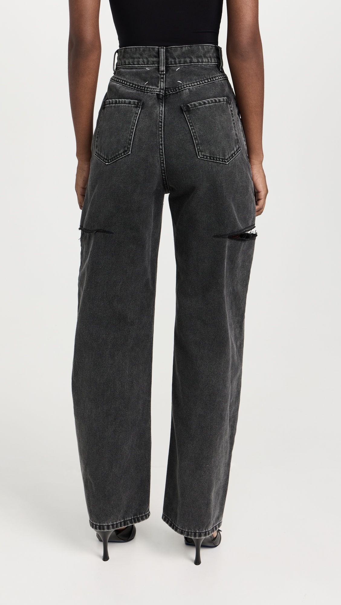 Denim Jeans with Slash Details - 2
