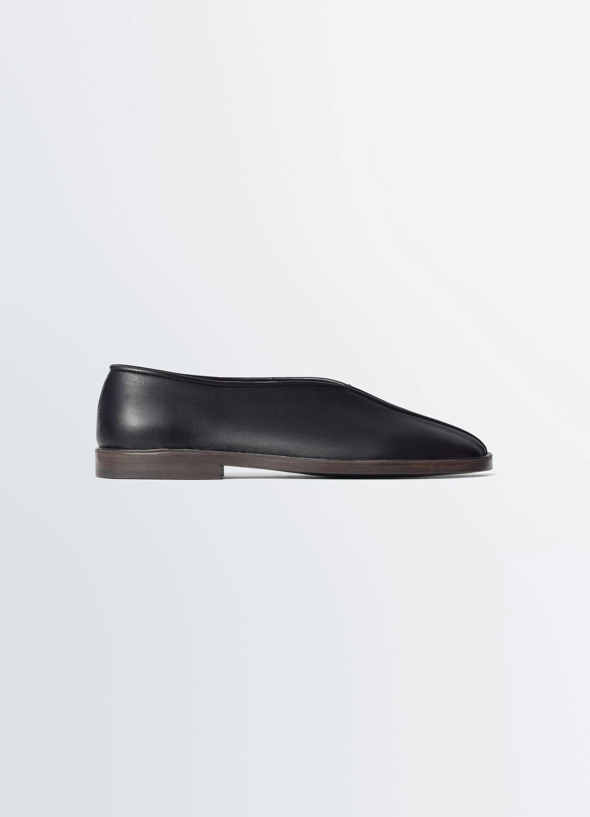 FLAT PIPED SLIPPERS IN LEATHER - 1