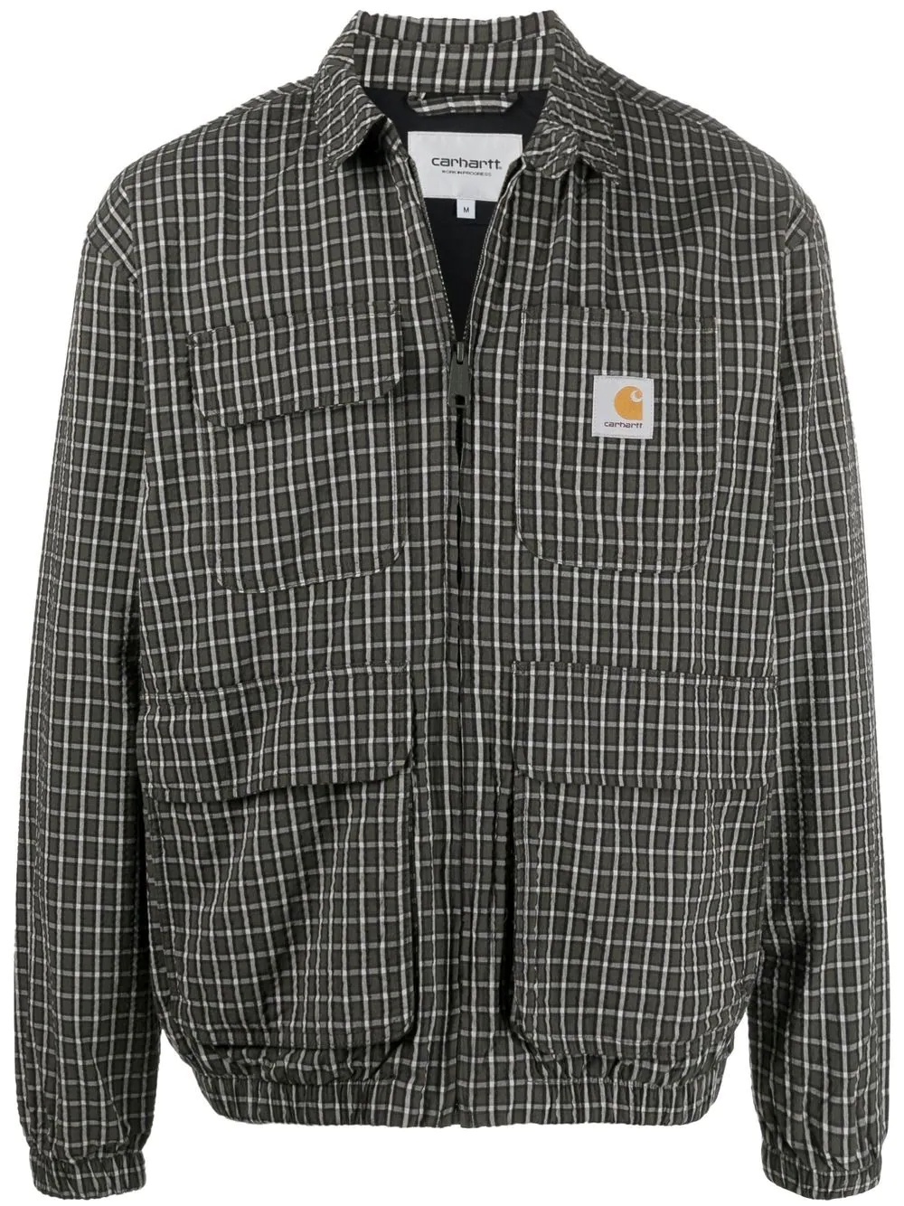 Dryden check-print utility jacket - 1