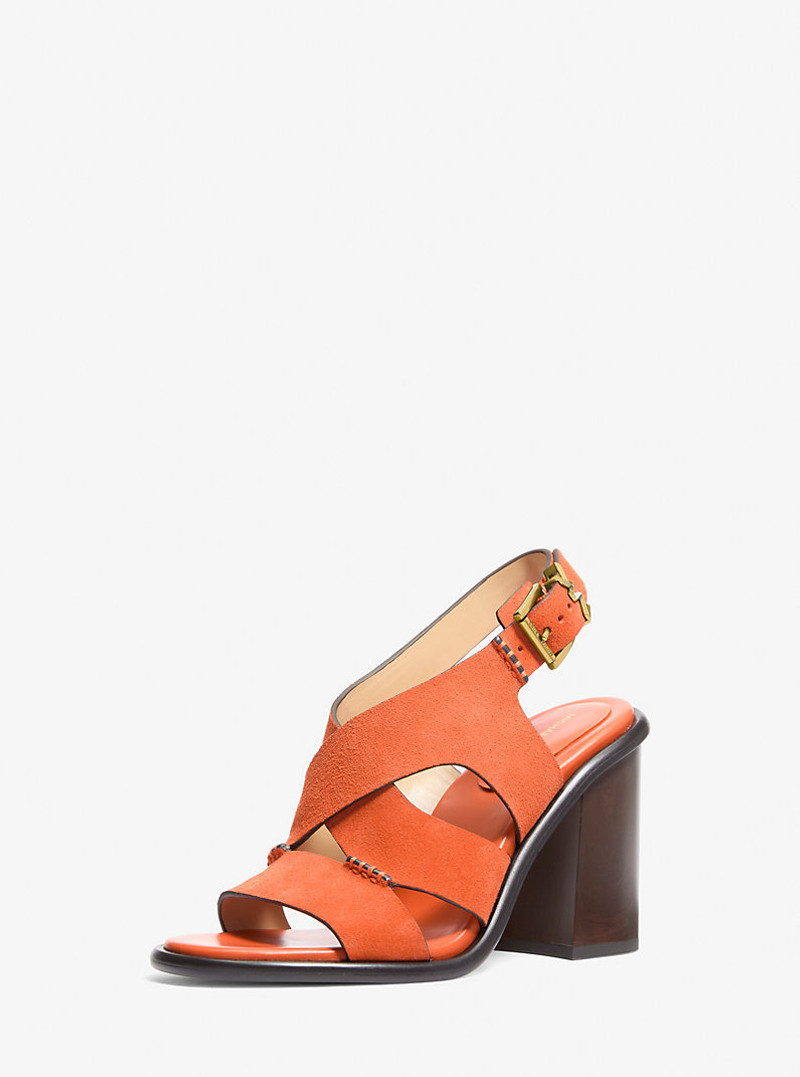 MICHAEL KORS Raven Suede Block Heel Sandal outlook