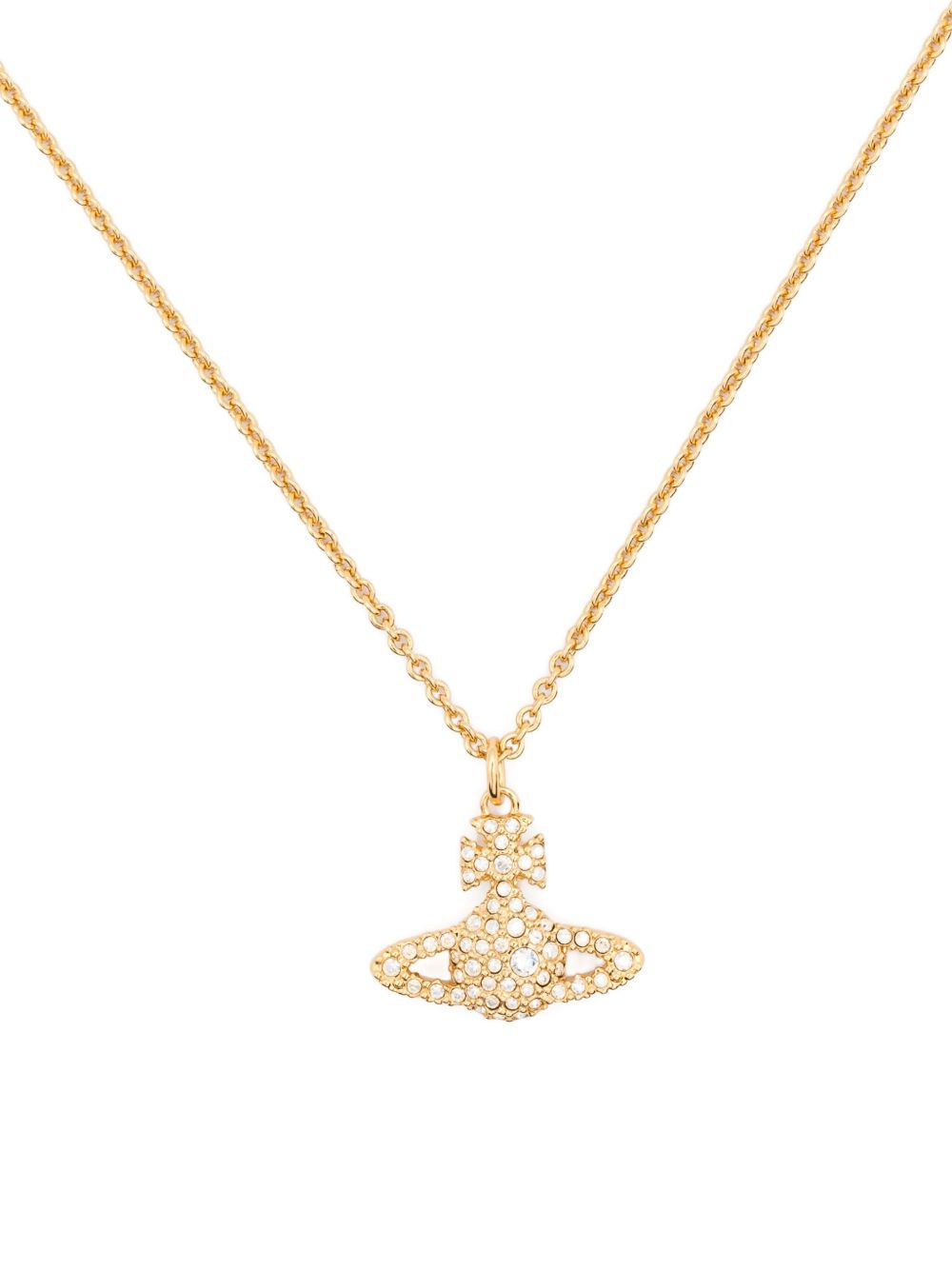 crystal-embellished orb necklace - 3
