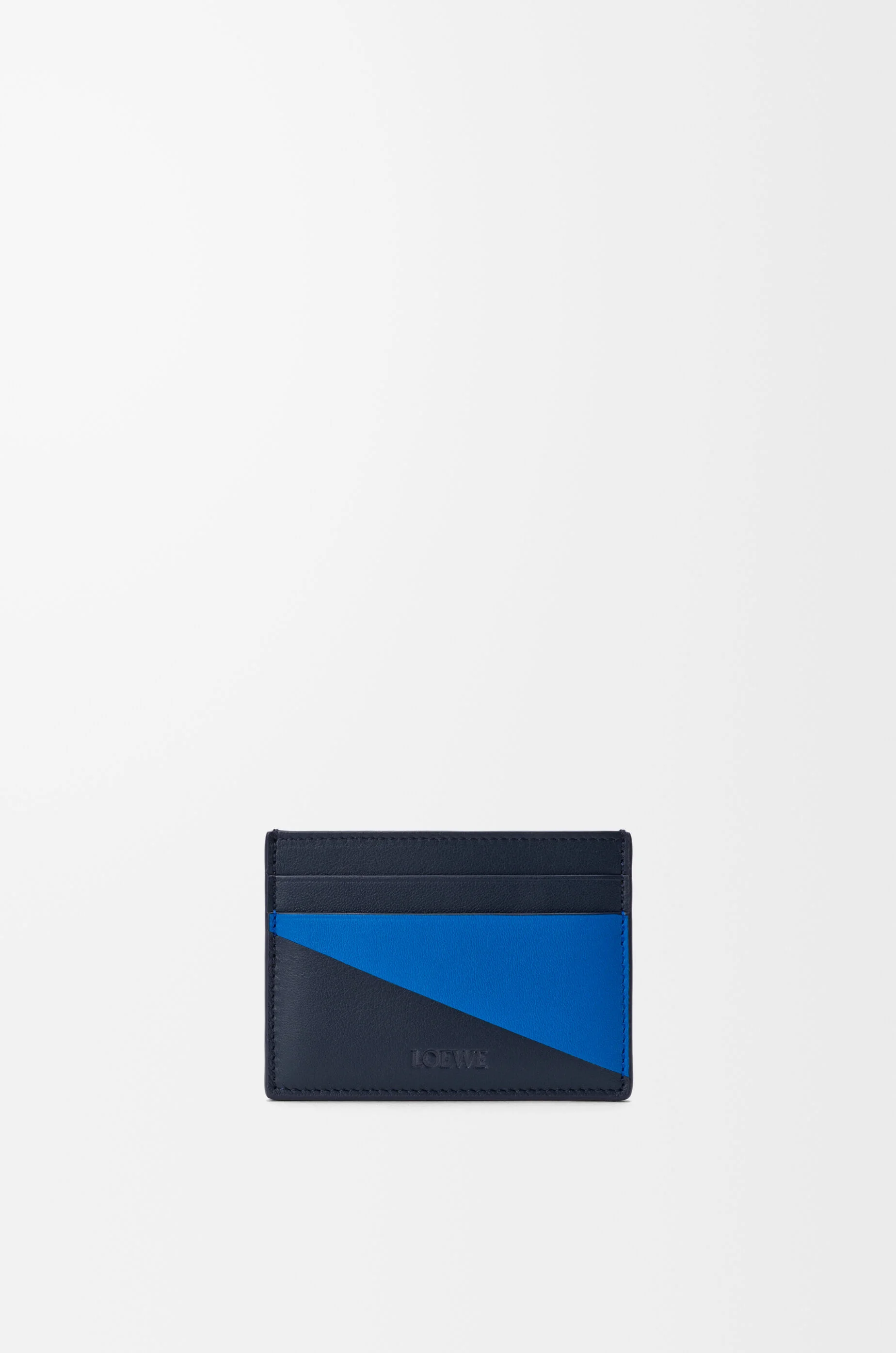 Flag plain cardholder in classic calfskin - 1