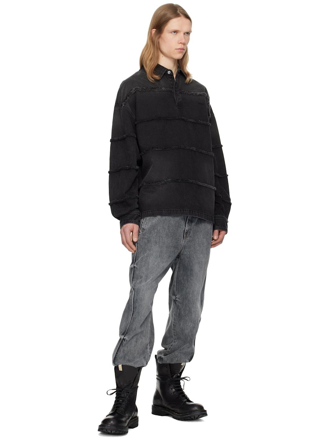 Juun. J Blue Track Jogger Denim Sweatpants - 5
