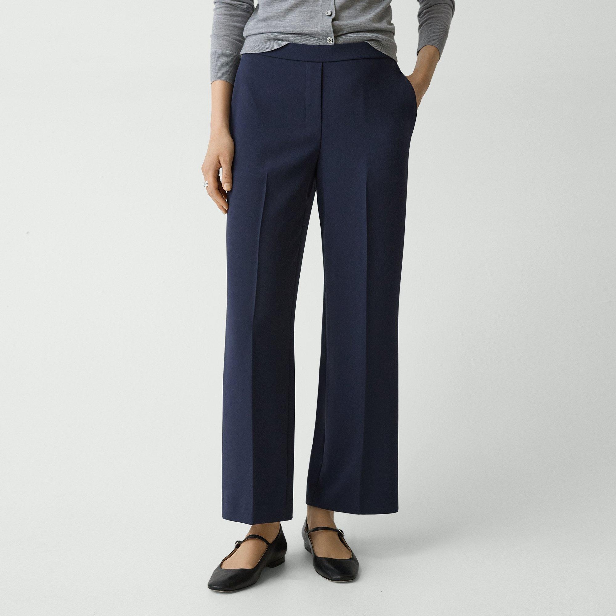 Wide-Leg Pull-On Pant in Admiral Crepe - 5