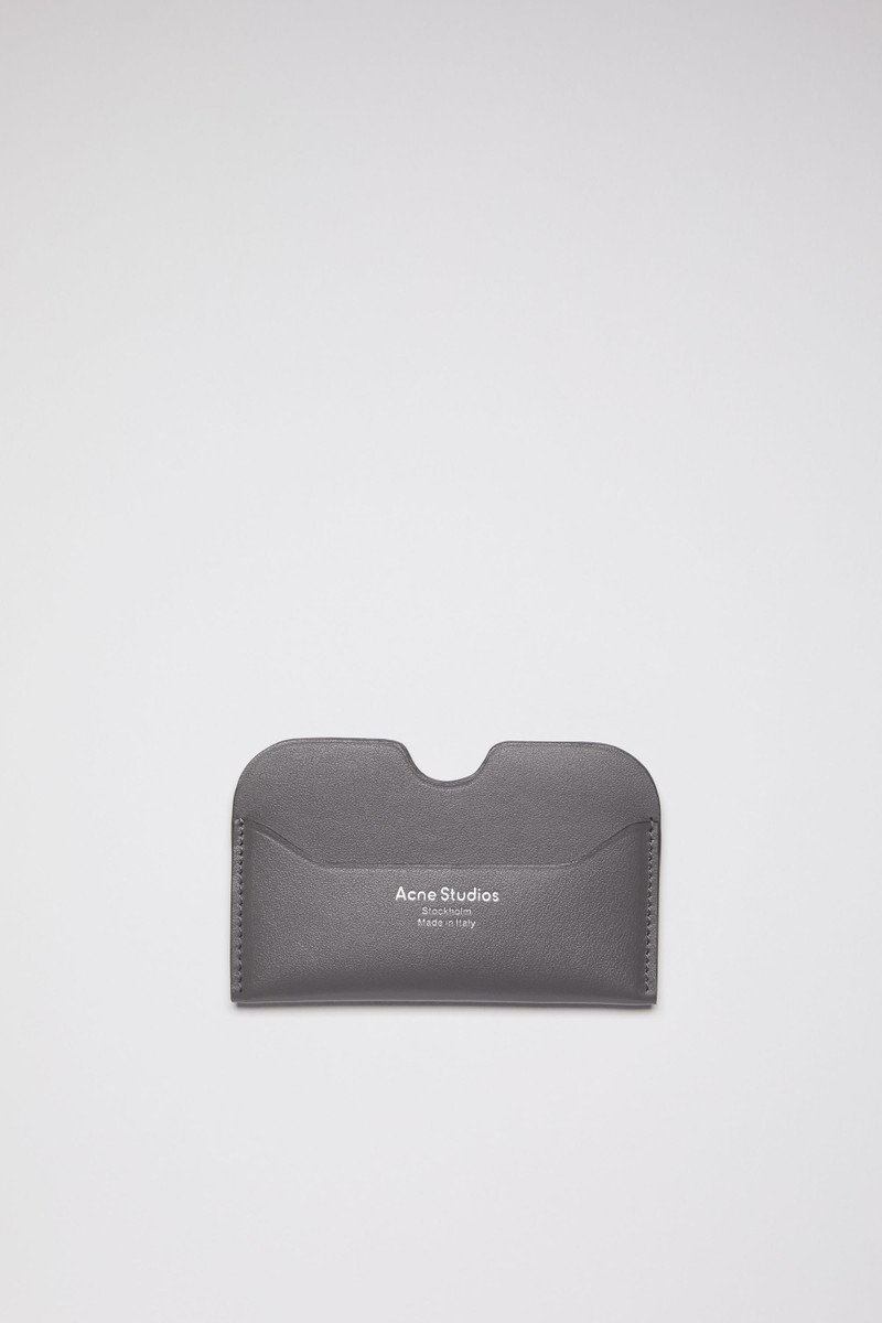Leather card case - Dark grey 1