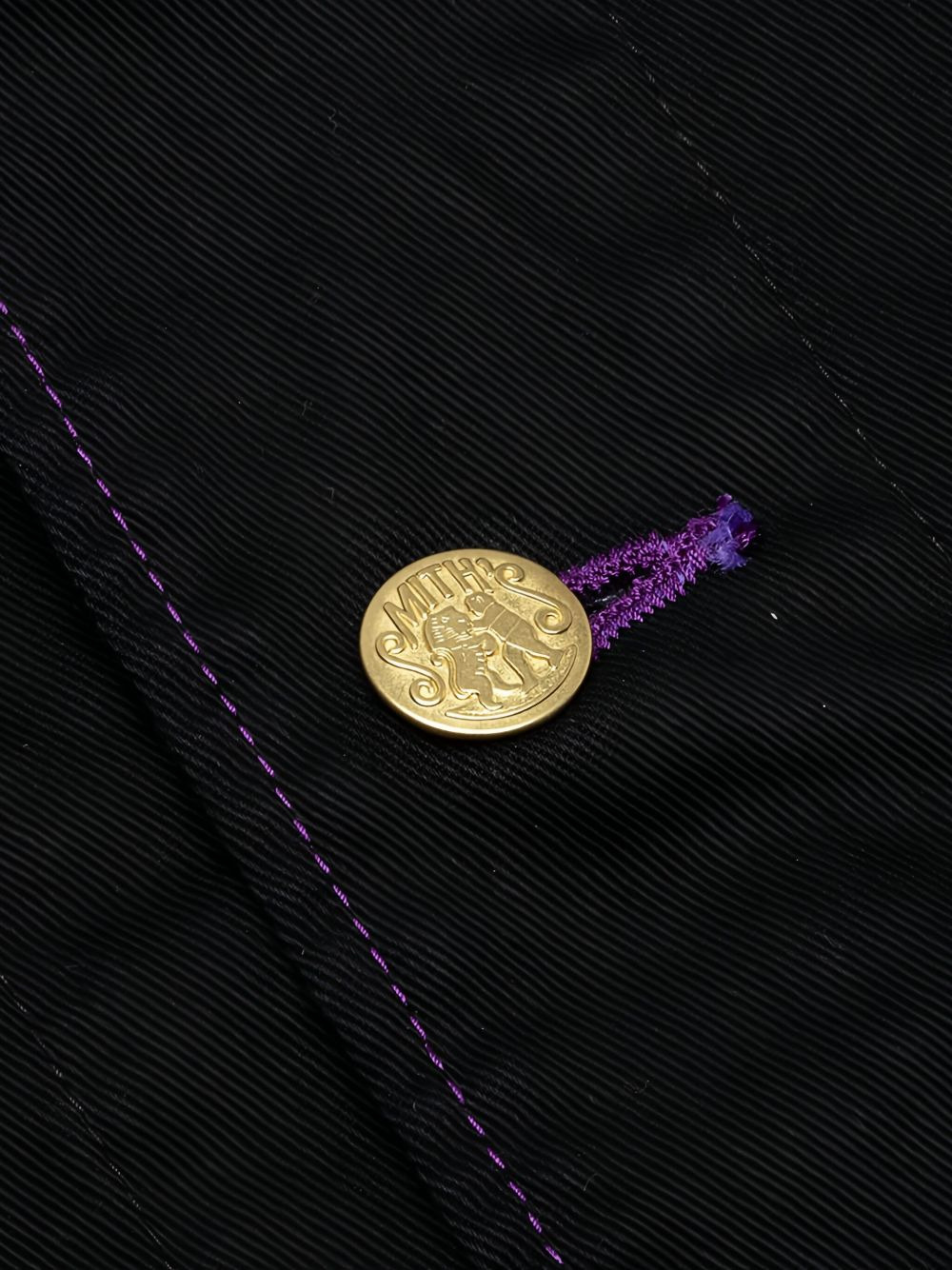 purple-stitch twill coverall - 4