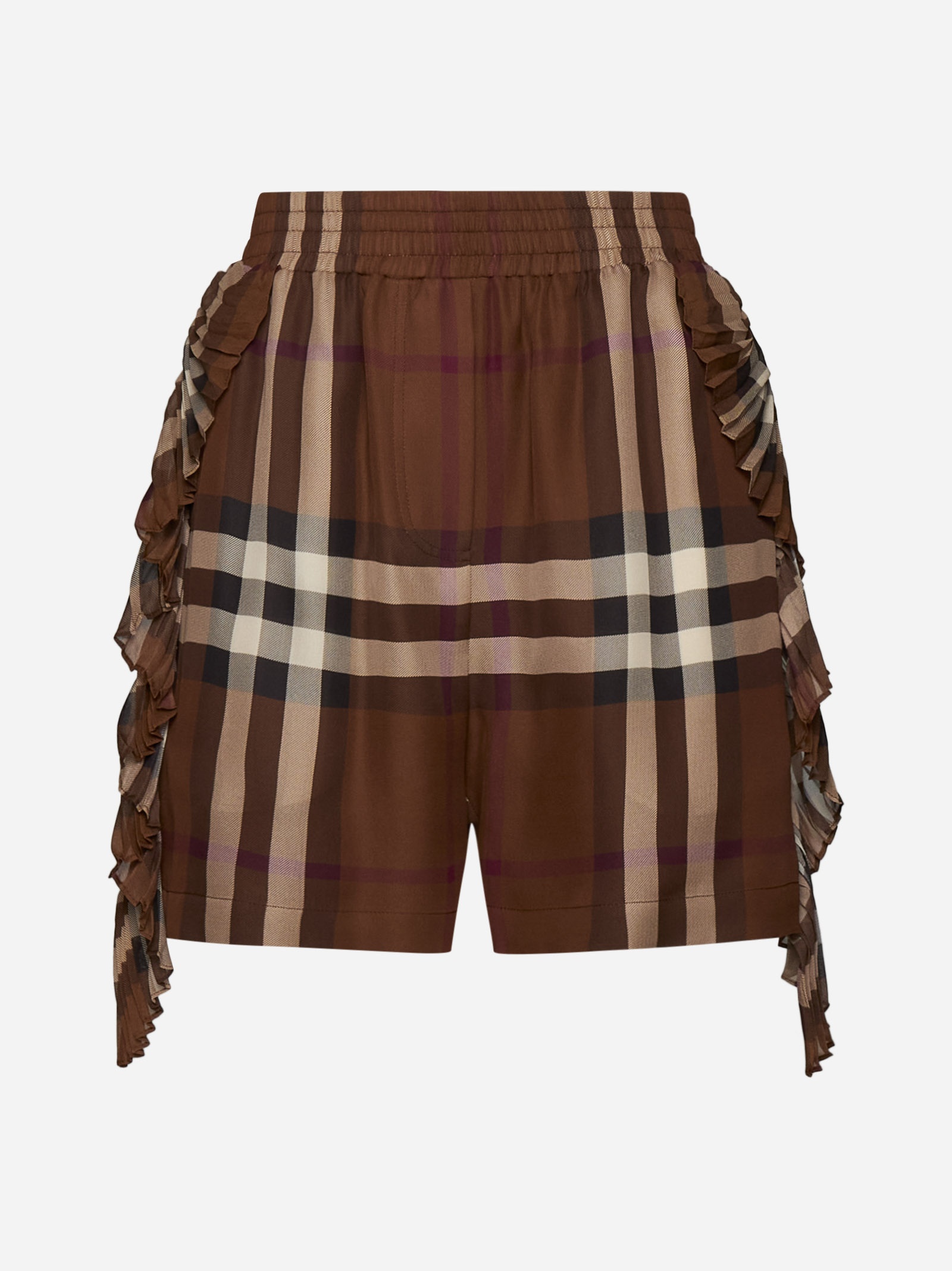 Chiara check silk shorts - 1