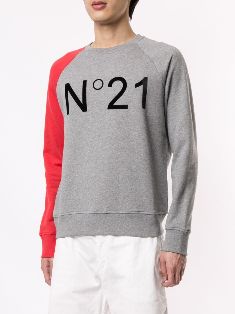 contrast logo patch sweatshirt - 3