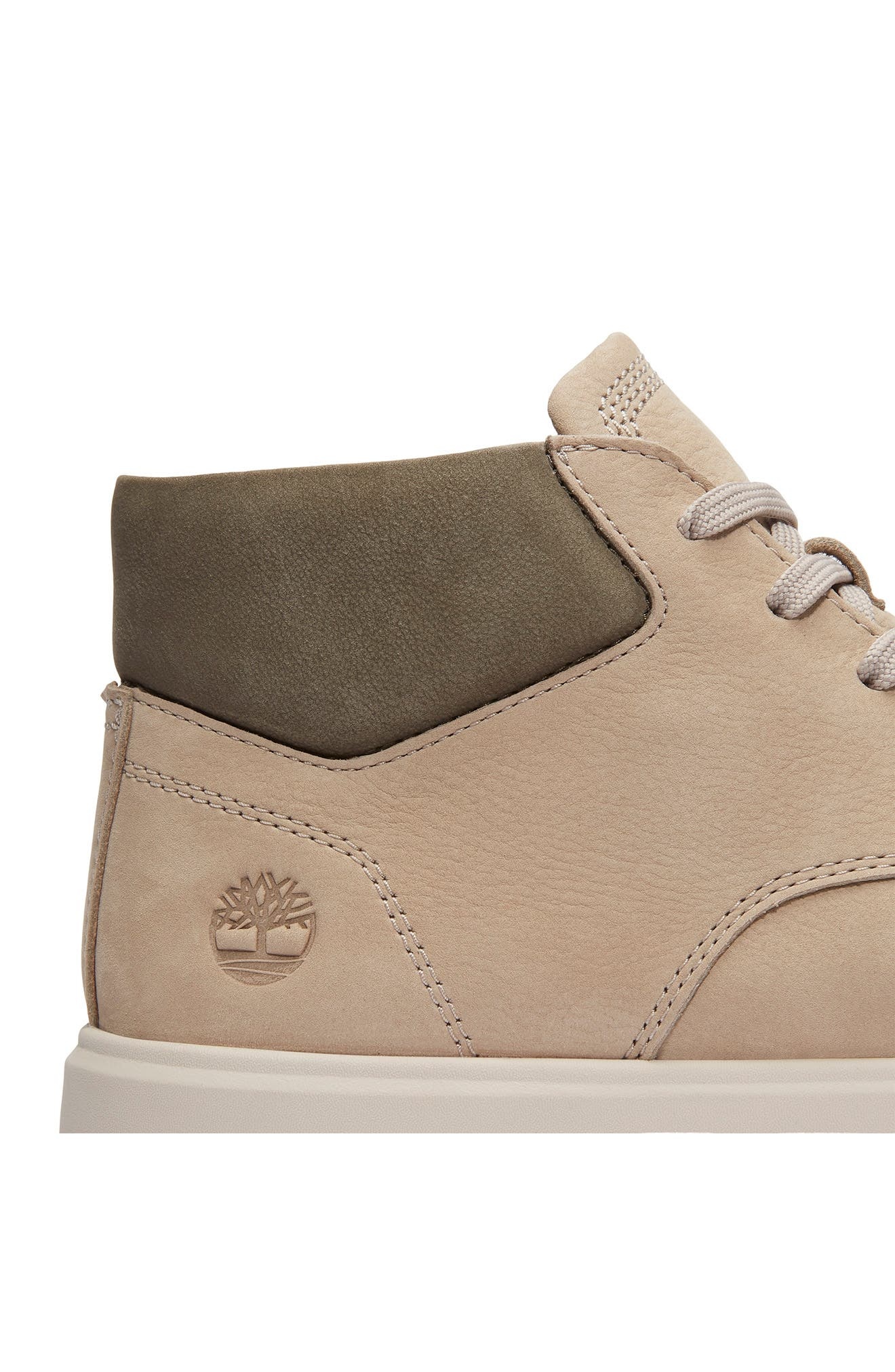 Timberland Emerson Mid Sneaker in Light Taupe Nubuck at Nordstrom - 8