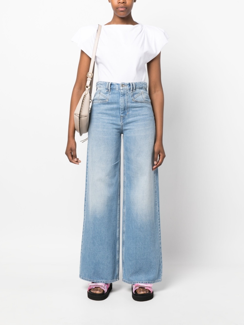 Sebani padded asymmetric T-shirt - 2