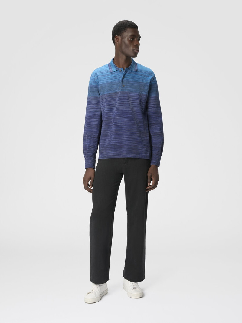 Missoni Long Sleeve Polo with Flame Knit outlook