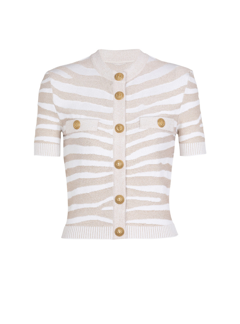 Zebra knit cardigan 1