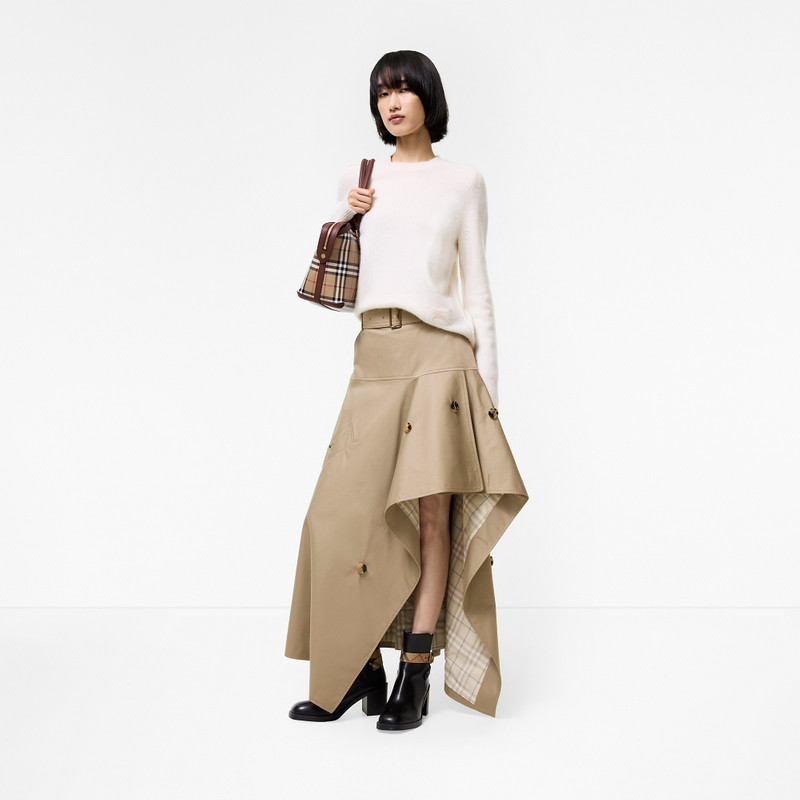 Burberry Gabardine Asymmetric Trench Skirt outlook
