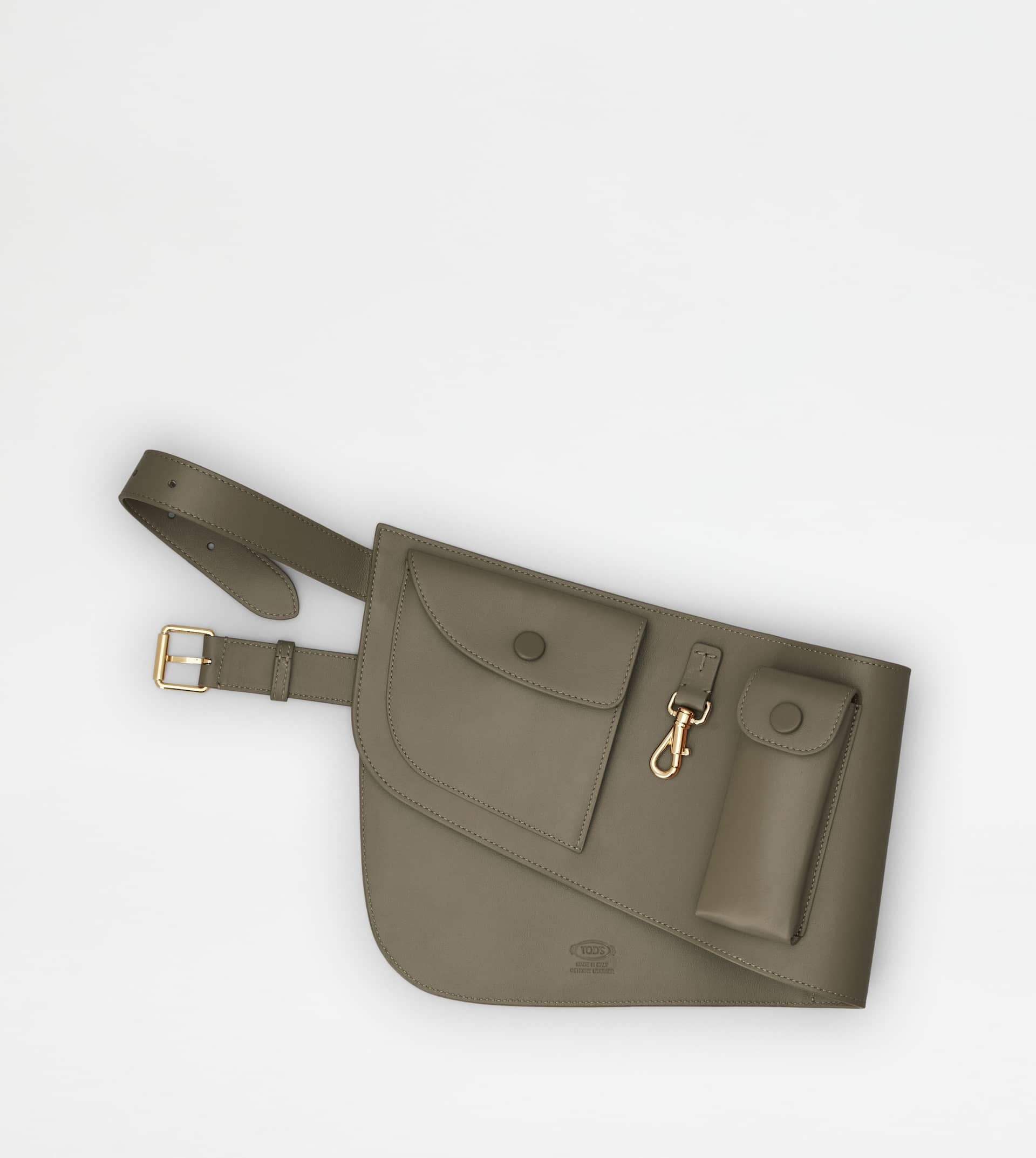 UTILITY BELT IN LEATHER - BEIGE - 1