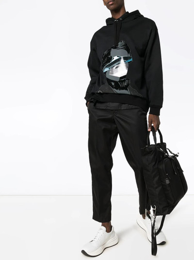 Valentino x Undercover UFO Face printed hoodie outlook