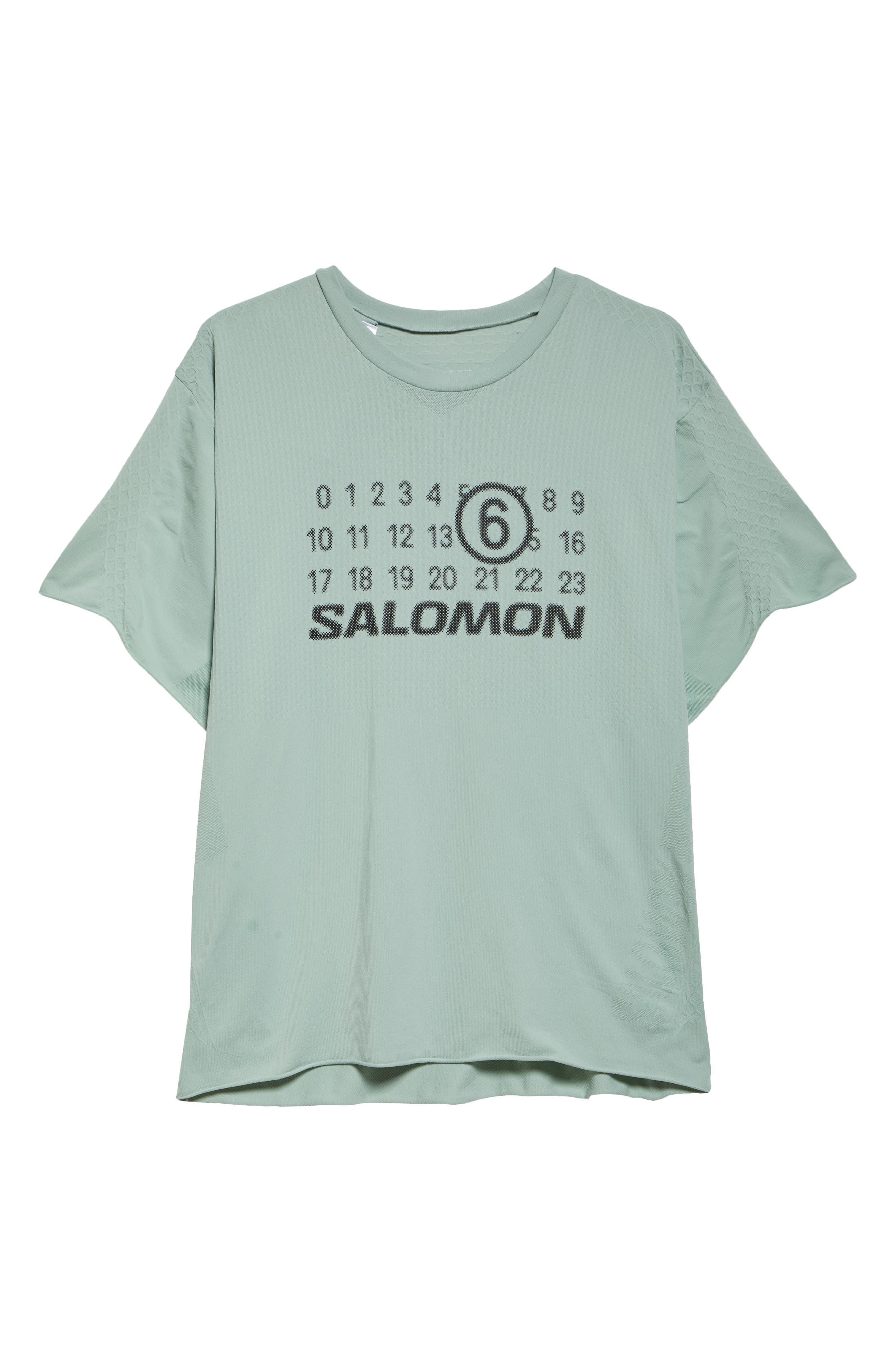 MM6 Maison Margiela x Salomon Numeric Logo Performance T-Shirt in Jadeite at Nordstrom - 6