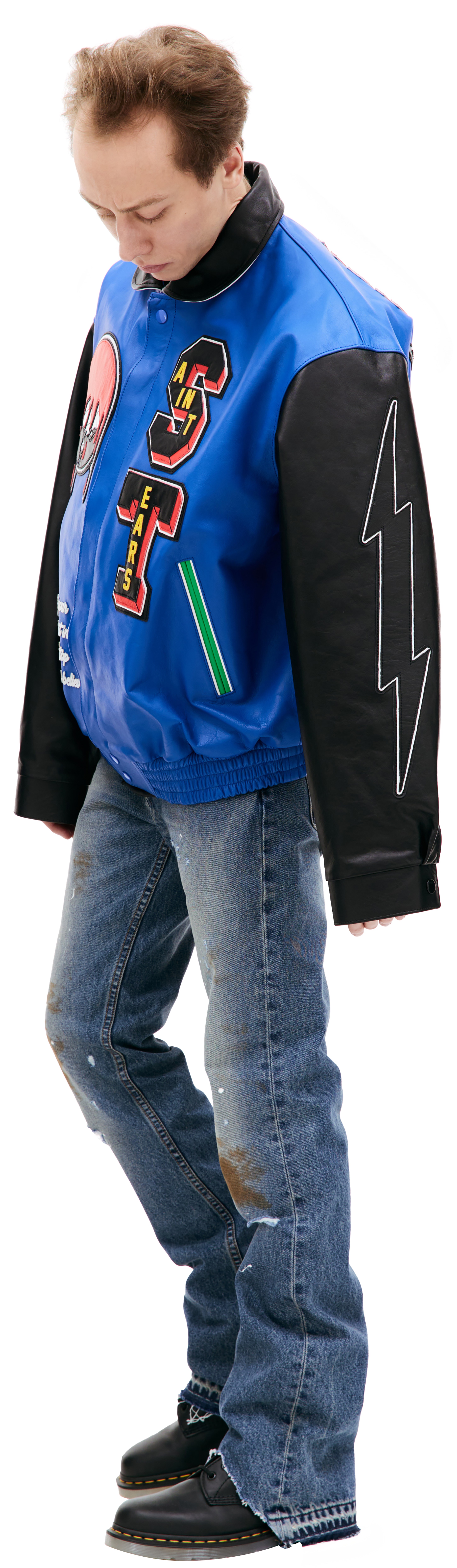 SAINT MICHAEL Х DENIM TEARS LEATHER JACKET - 2