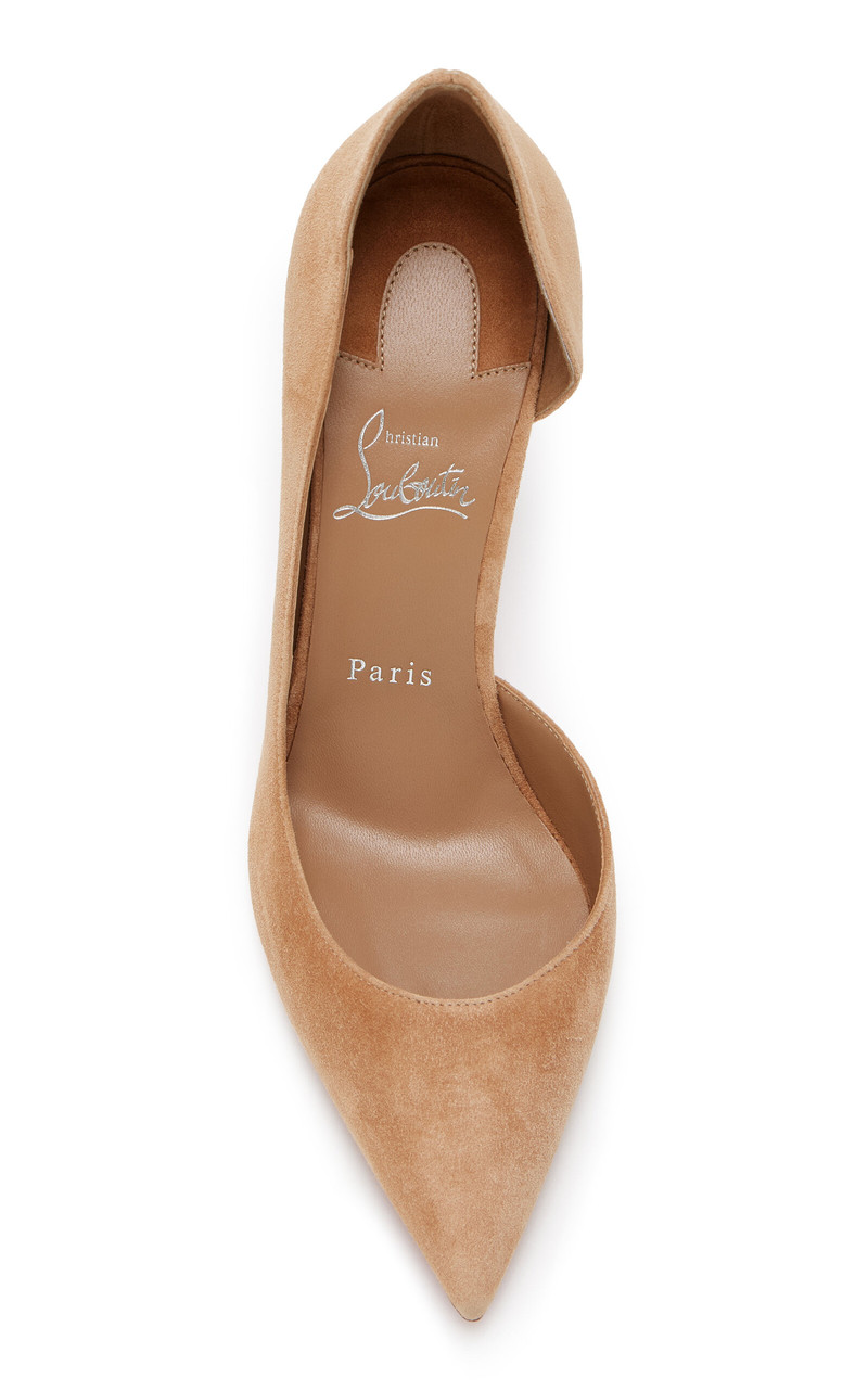 Christian Louboutin Iriza 85mm Veau Velours Pumps tan outlook