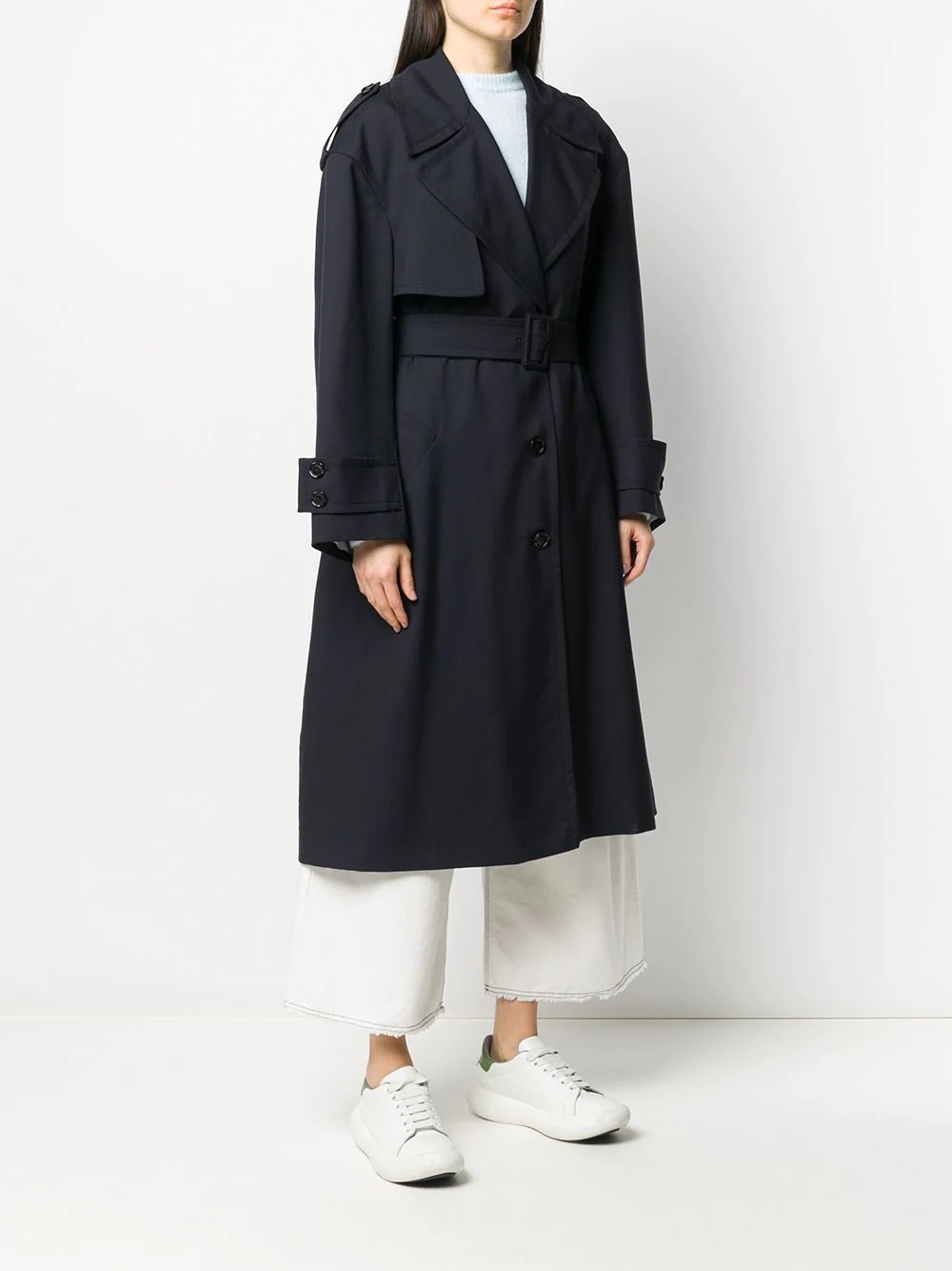 virgin wool trench coat - 3