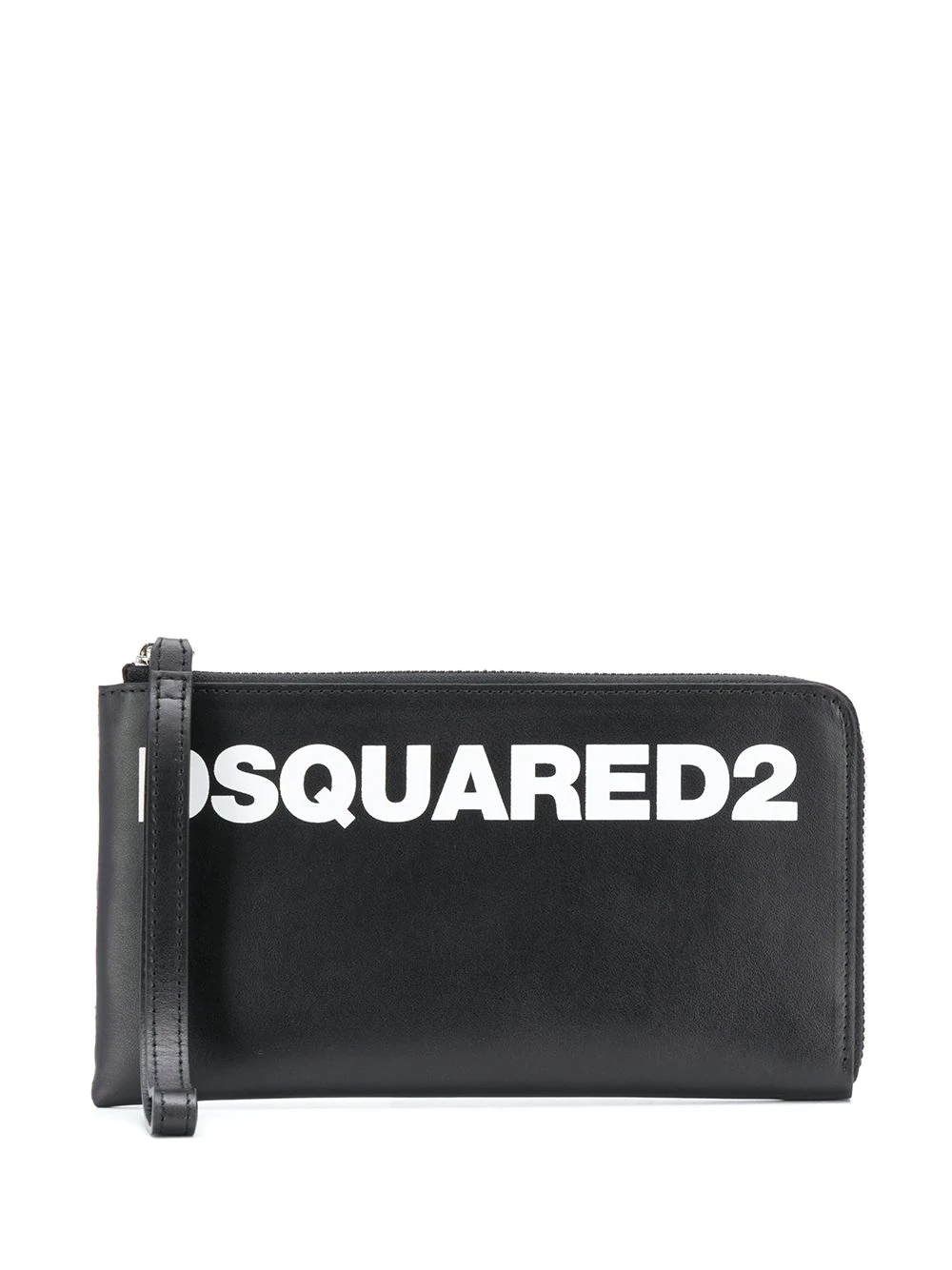 logo print clutch bag - 1