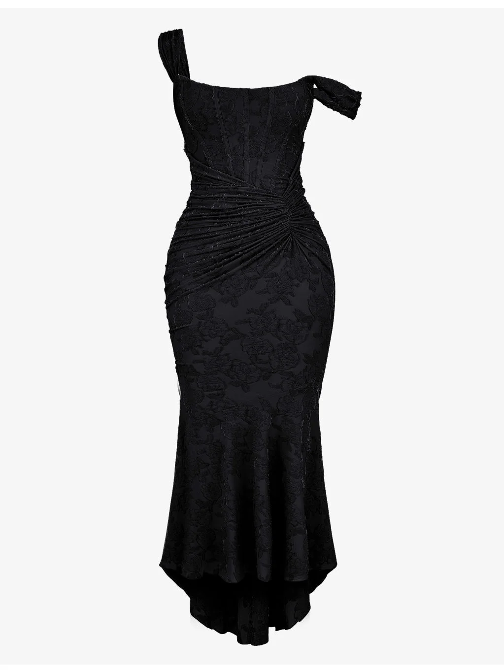 Cesca floral-print corseted stretch-woven maxi dress - 1