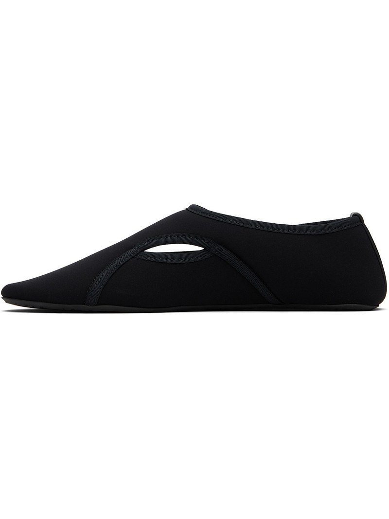 Alaïa Black Neoprene Ballerina Flats outlook