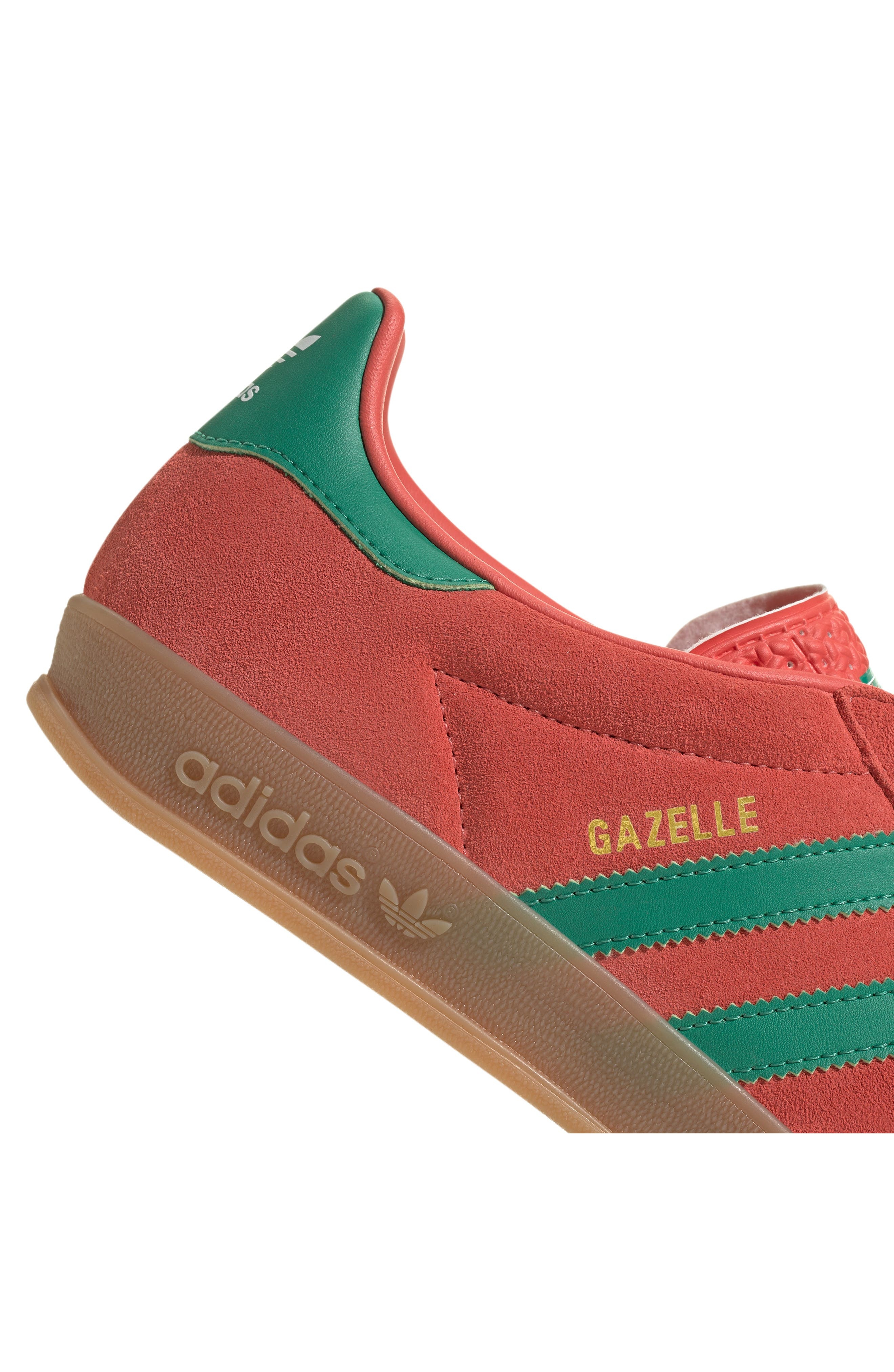 adidas Gazelle Indoor Sneaker in Scarlet/Green/White at Nordstrom - 8