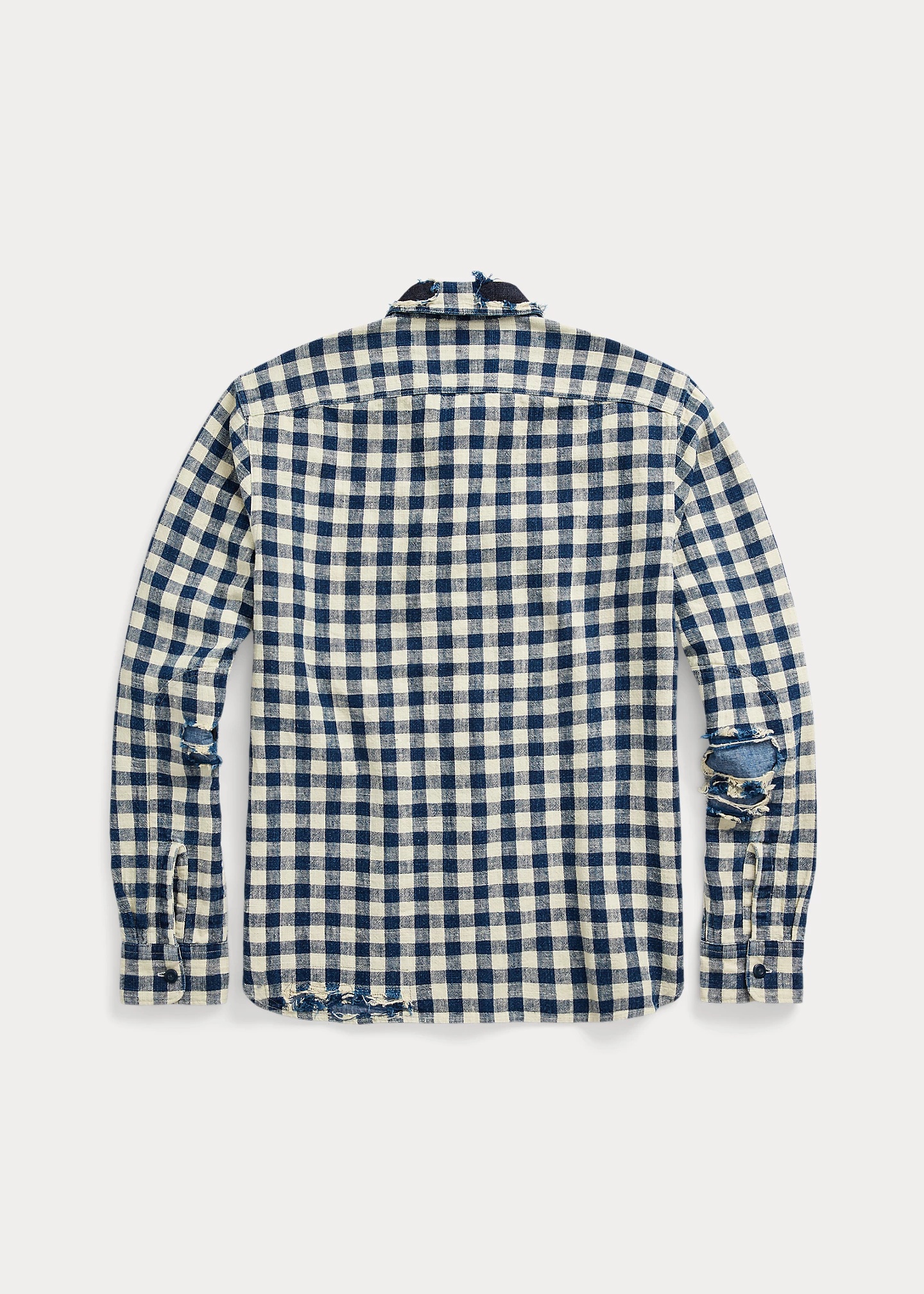 Indigo Checked Linen-Cotton Workshirt - 2