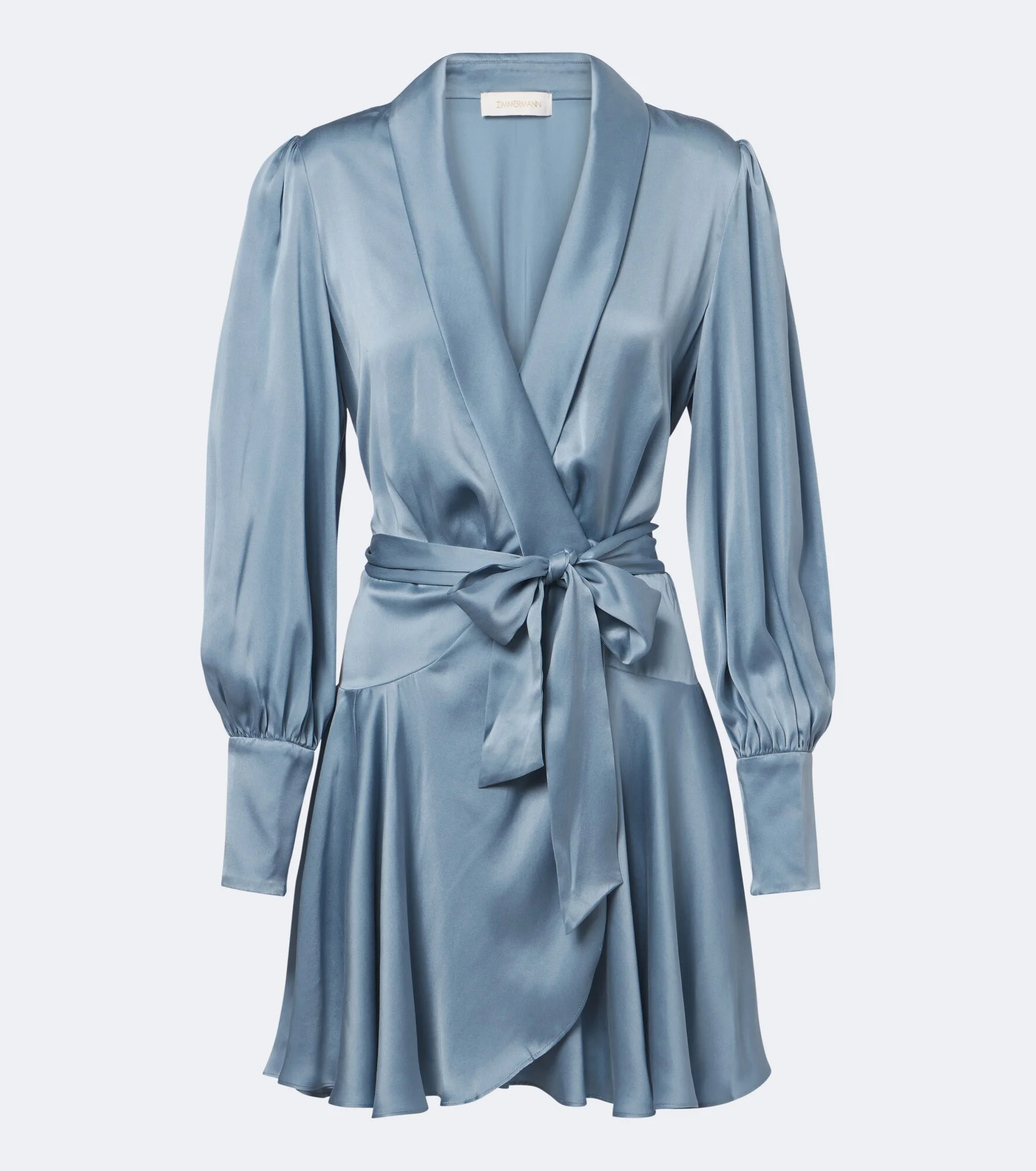 Silk satin wrap dress - 1