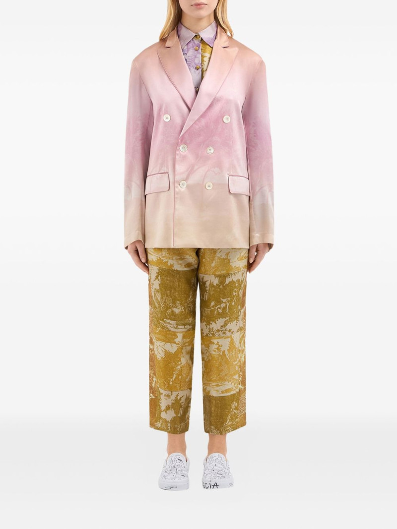 Pierre-Louis Mascia ombré-effect double-breasted jacket outlook