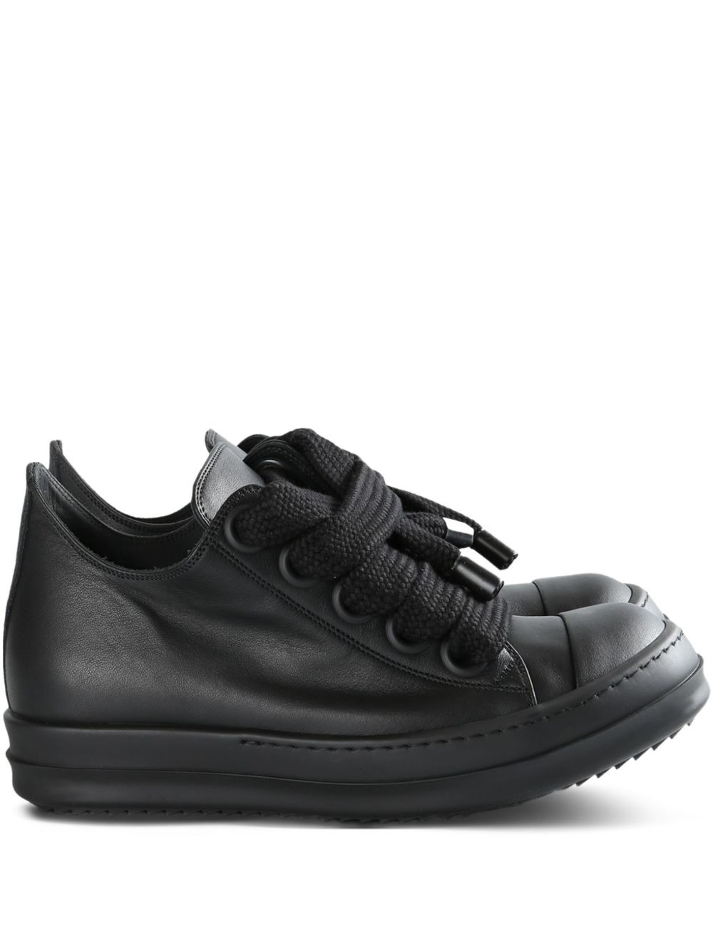 lace-up leather sneakers - 1