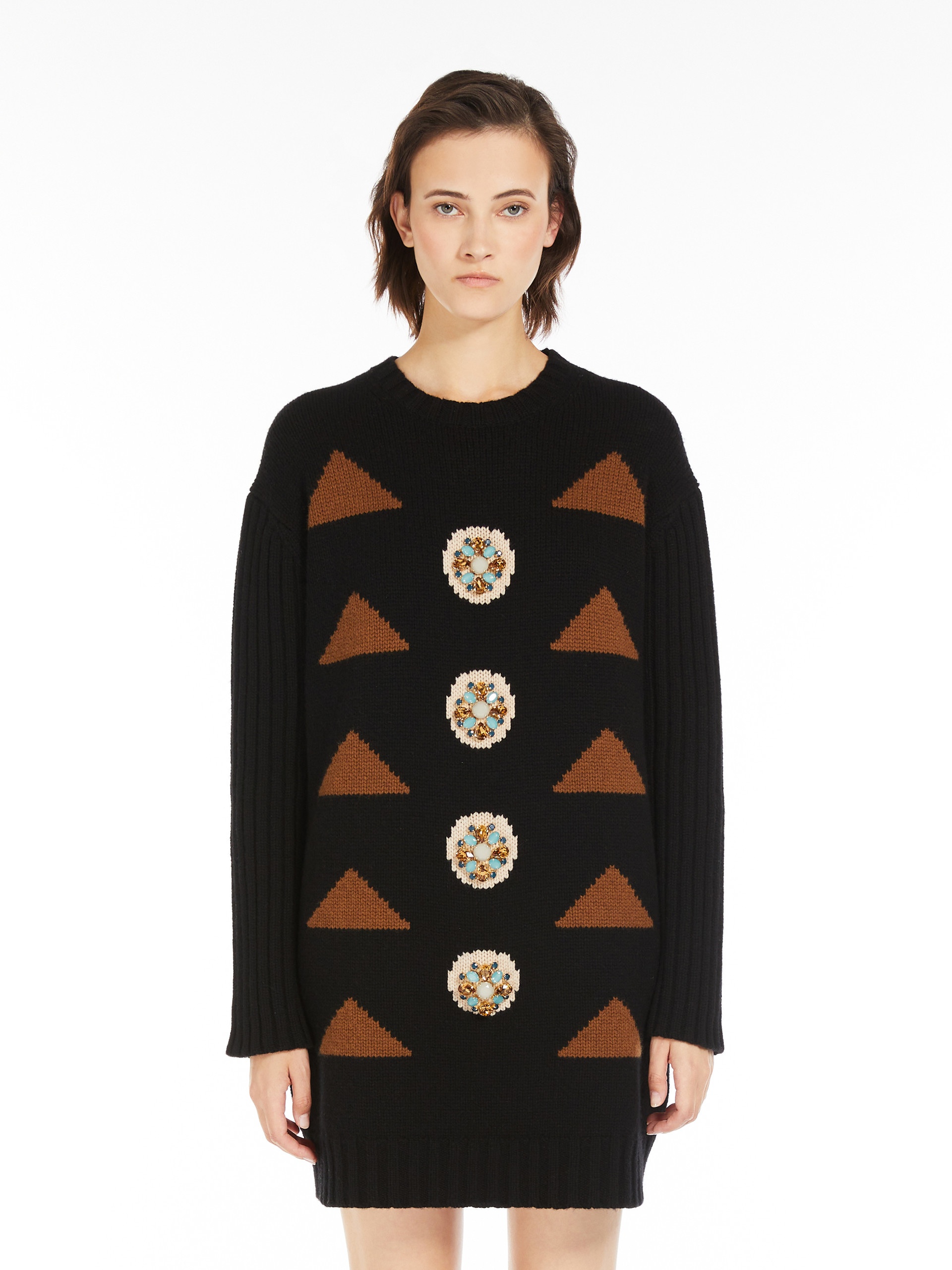 MARACAS Intarsia wool and cashmere dress - 3