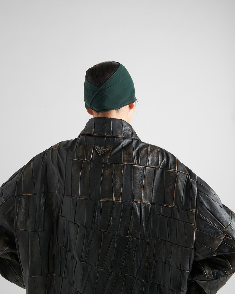 Nappa leather patchwork coat 4