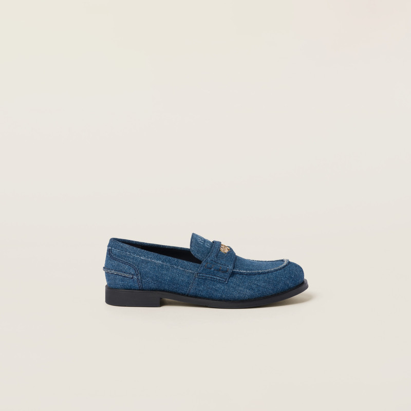 Miu Miu Denim loafers outlook