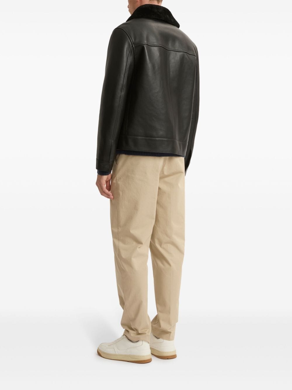 Shearling-collar jacket - 3