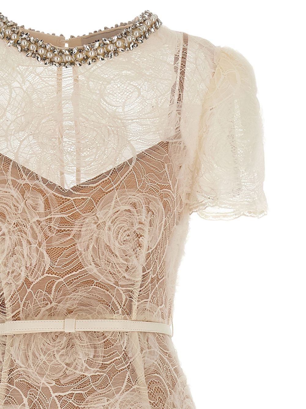floral-lace midi dress - 3