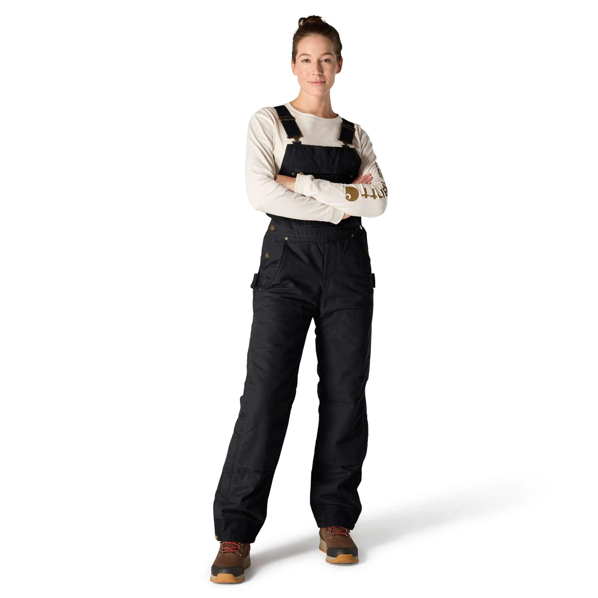 Women's Washed Duck Insulated Bib Overall - 1